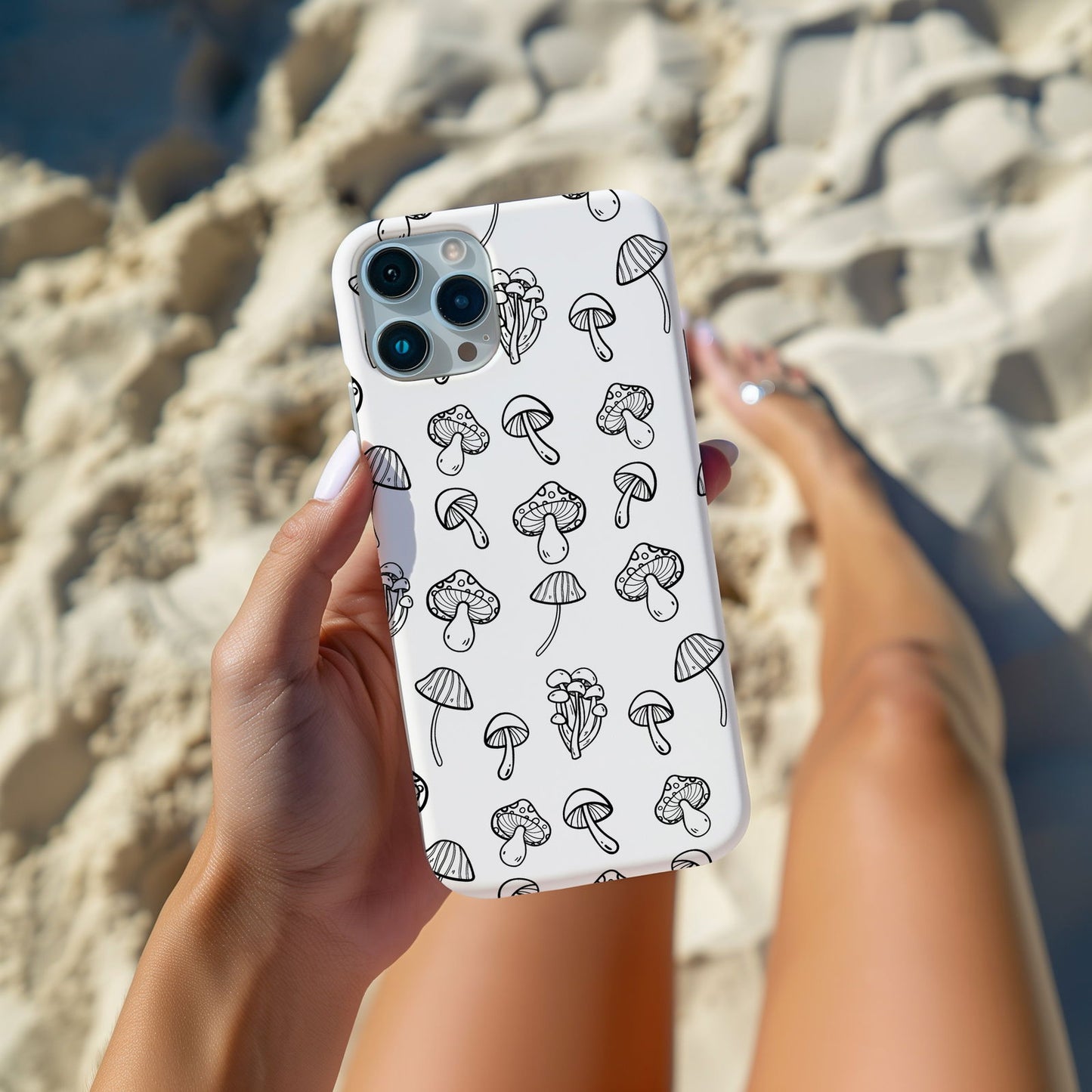 Hand Drawn Mushrooms Magsafe iPhone Case - Techy Treasures -