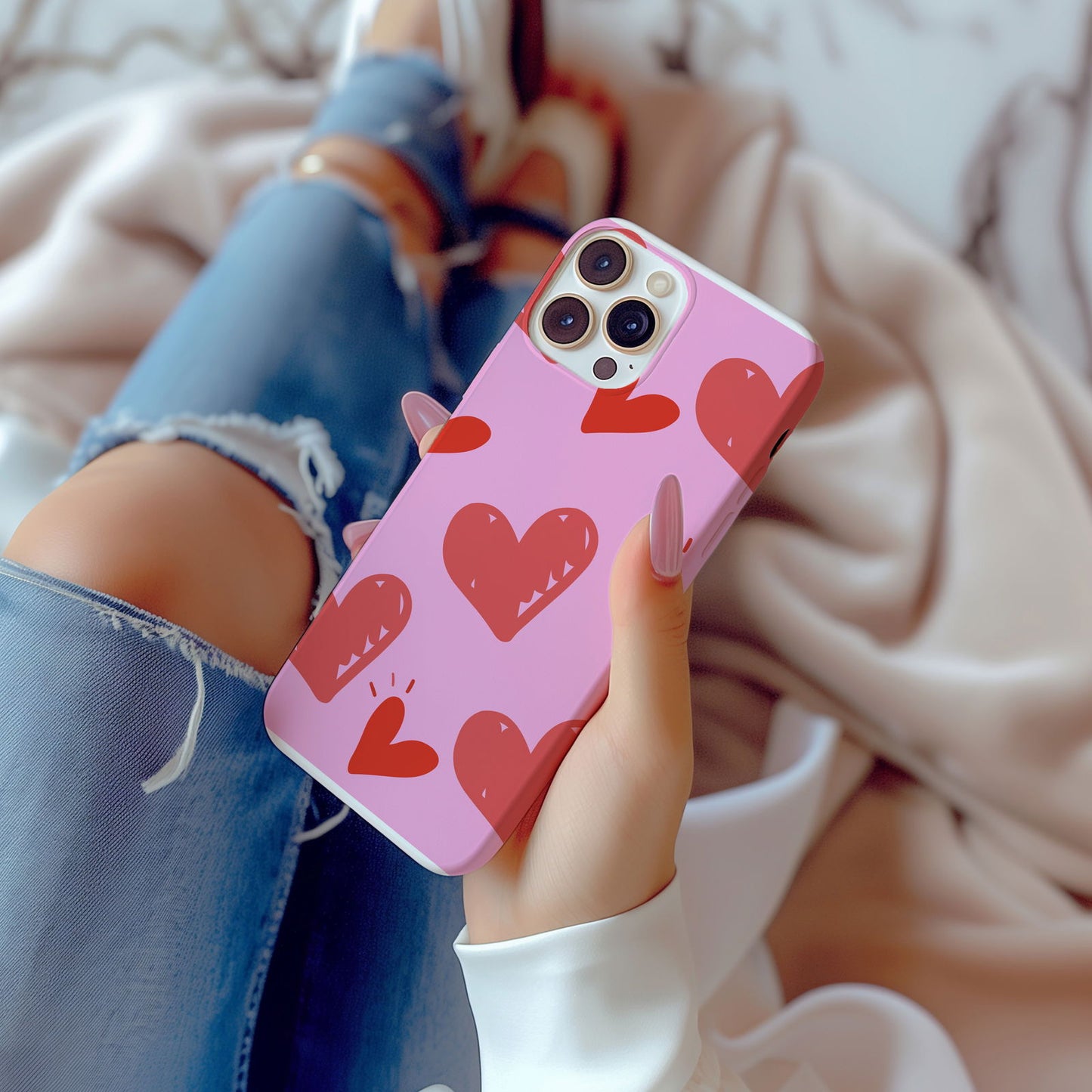 Hearts on Hearts Magsafe iPhone Case - Techy Treasures -