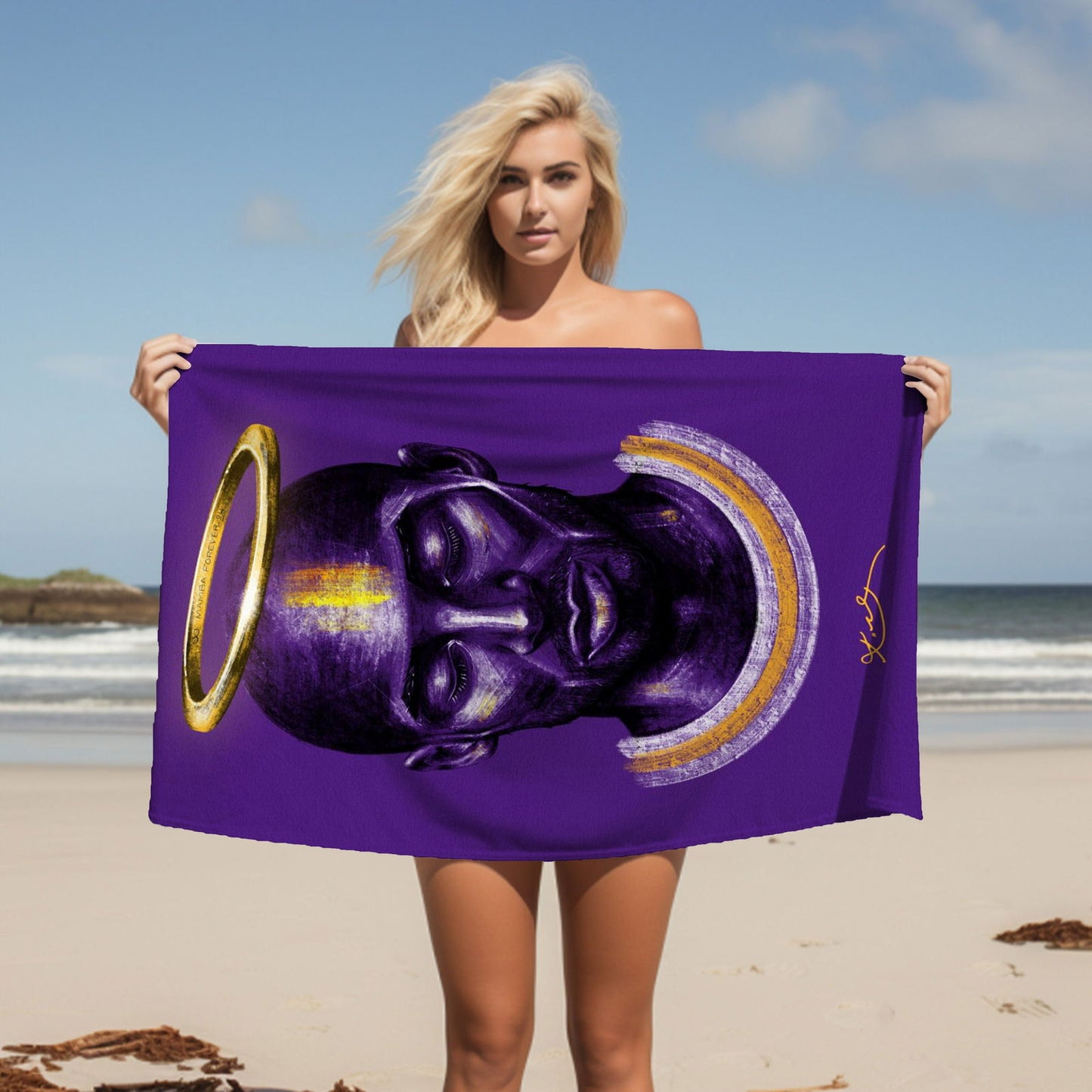 Kobe Beach Towel, Absorbent Beach Towel, Legendary Kobe Gift - Techy Treasures -