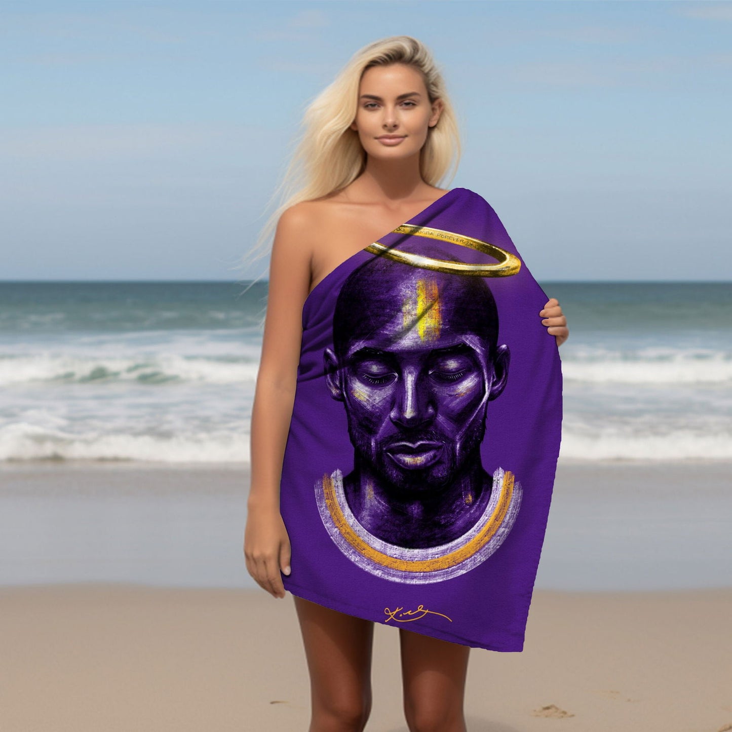 Kobe Beach Towel, Absorbent Beach Towel, Legendary Kobe Gift - Techy Treasures -