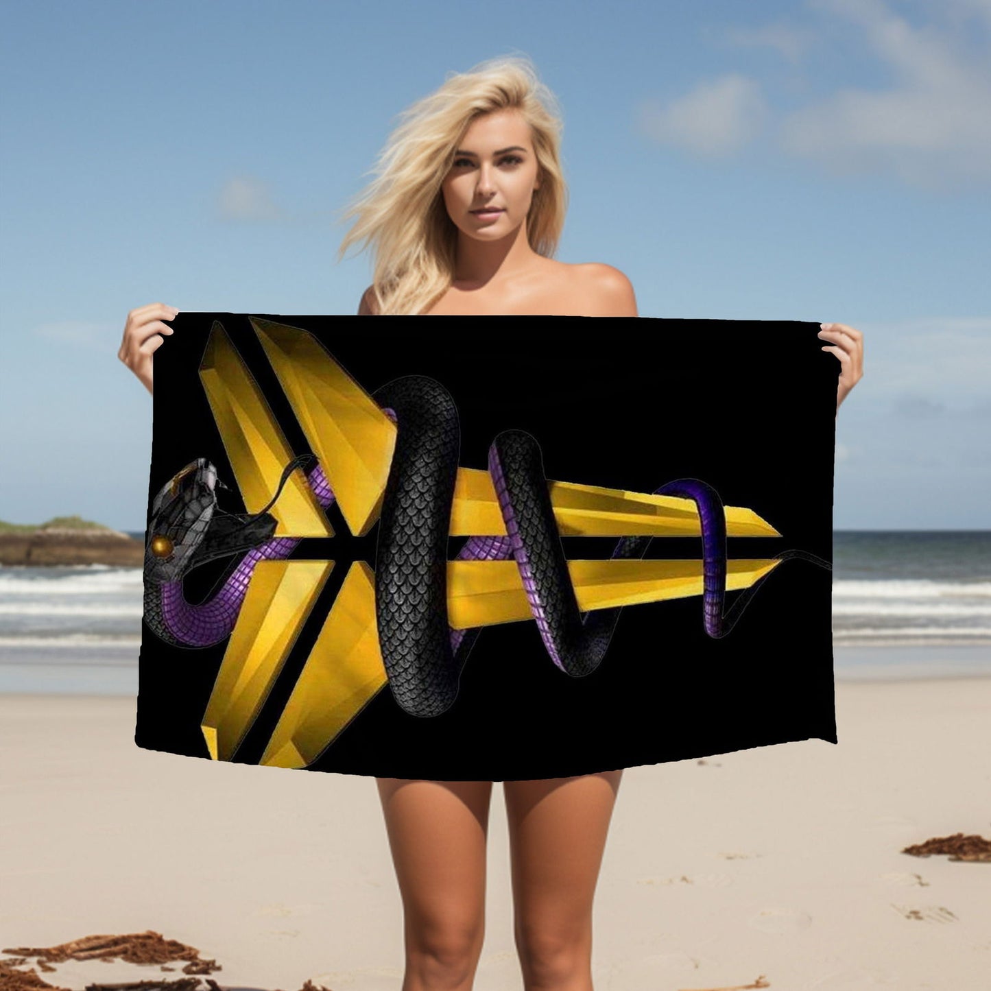 Kobe Beach Towel, Absorbent Beach Towel, Legendary Kobe Gift - Techy Treasures -