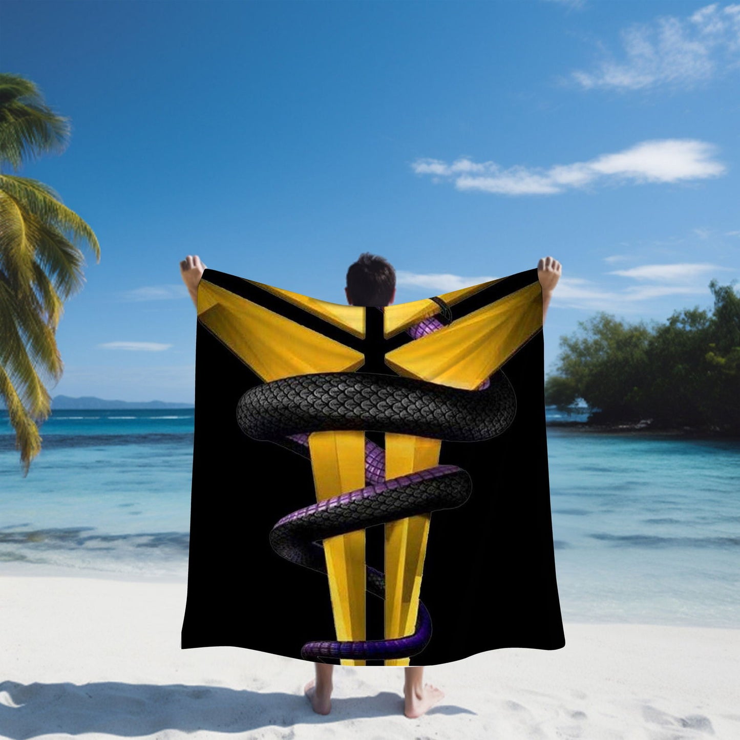 Kobe Beach Towel, Absorbent Beach Towel, Legendary Kobe Gift - Techy Treasures -