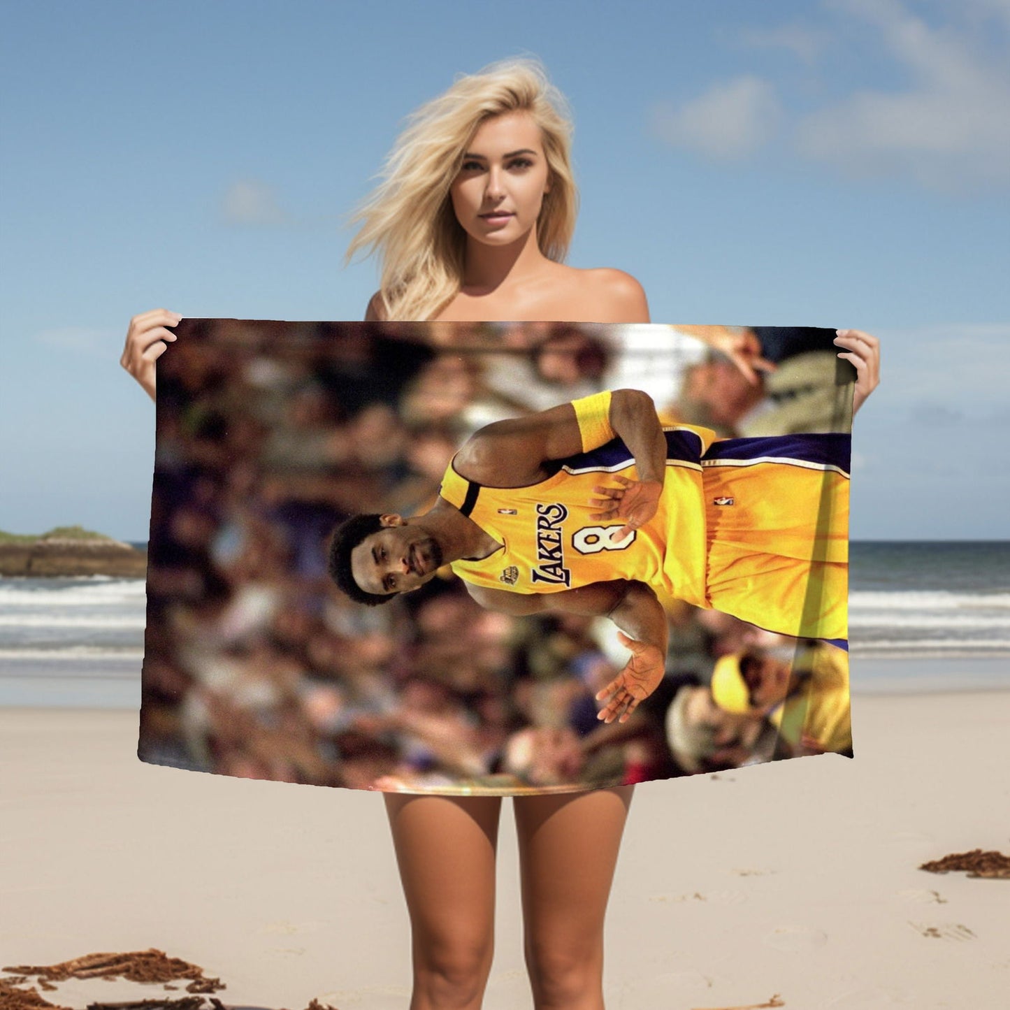 Kobe Beach Towel, Absorbent Beach Towel, Legendary Kobe Gift - Techy Treasures -