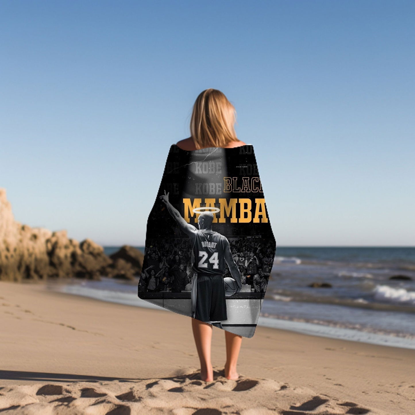 Kobe Beach Towel, Absorbent Beach Towel, Legendary Kobe Gift - Techy Treasures -
