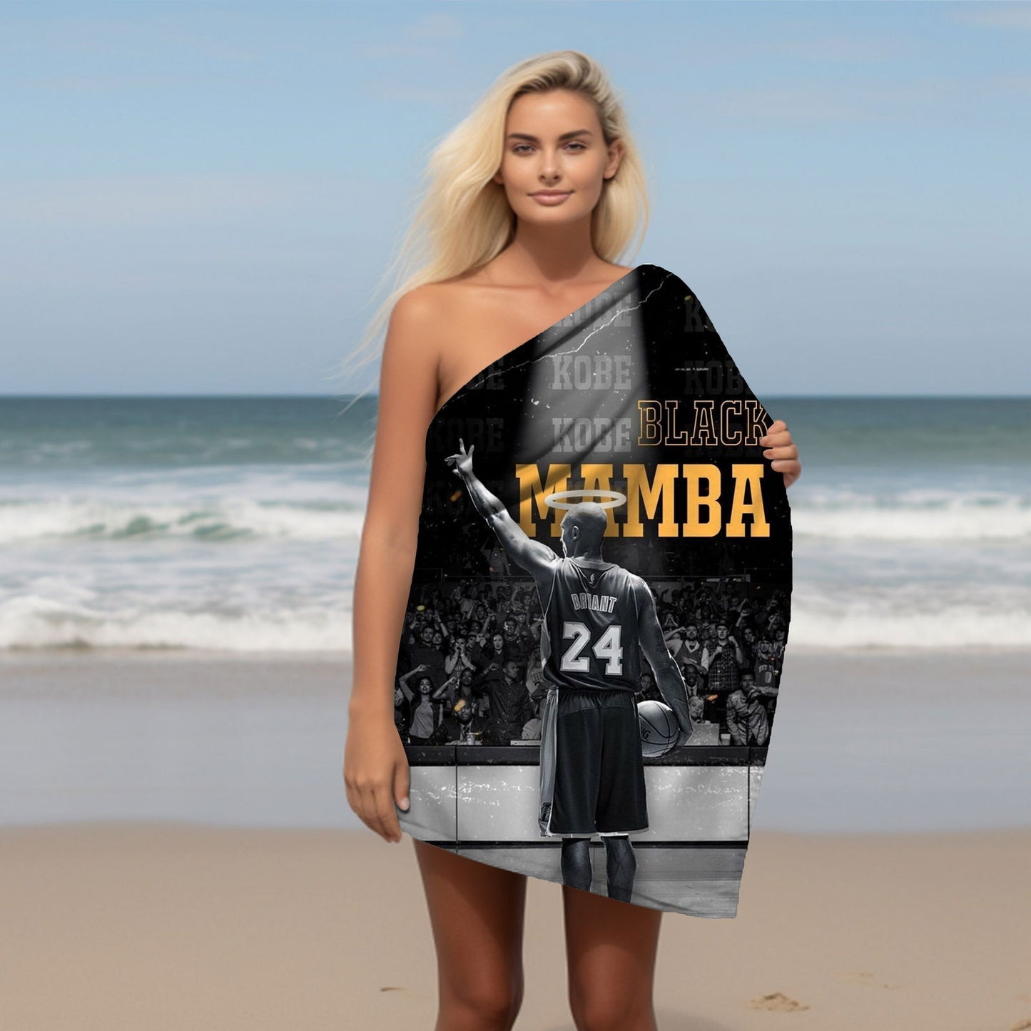 Kobe Beach Towel, Absorbent Beach Towel, Legendary Kobe Gift - Techy Treasures -