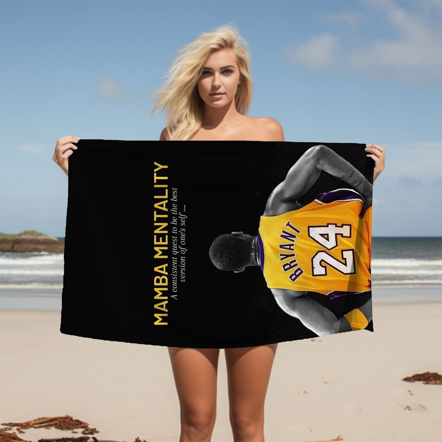Kobe Beach Towel, Absorbent Beach Towel, Legendary Kobe Gift - Techy Treasures -