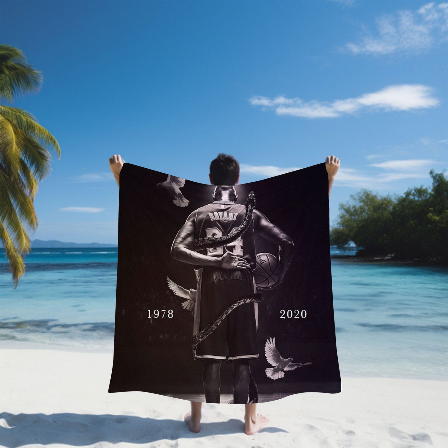 Kobe Beach Towel, Absorbent Beach Towel, Legendary Kobe Gift - Techy Treasures -