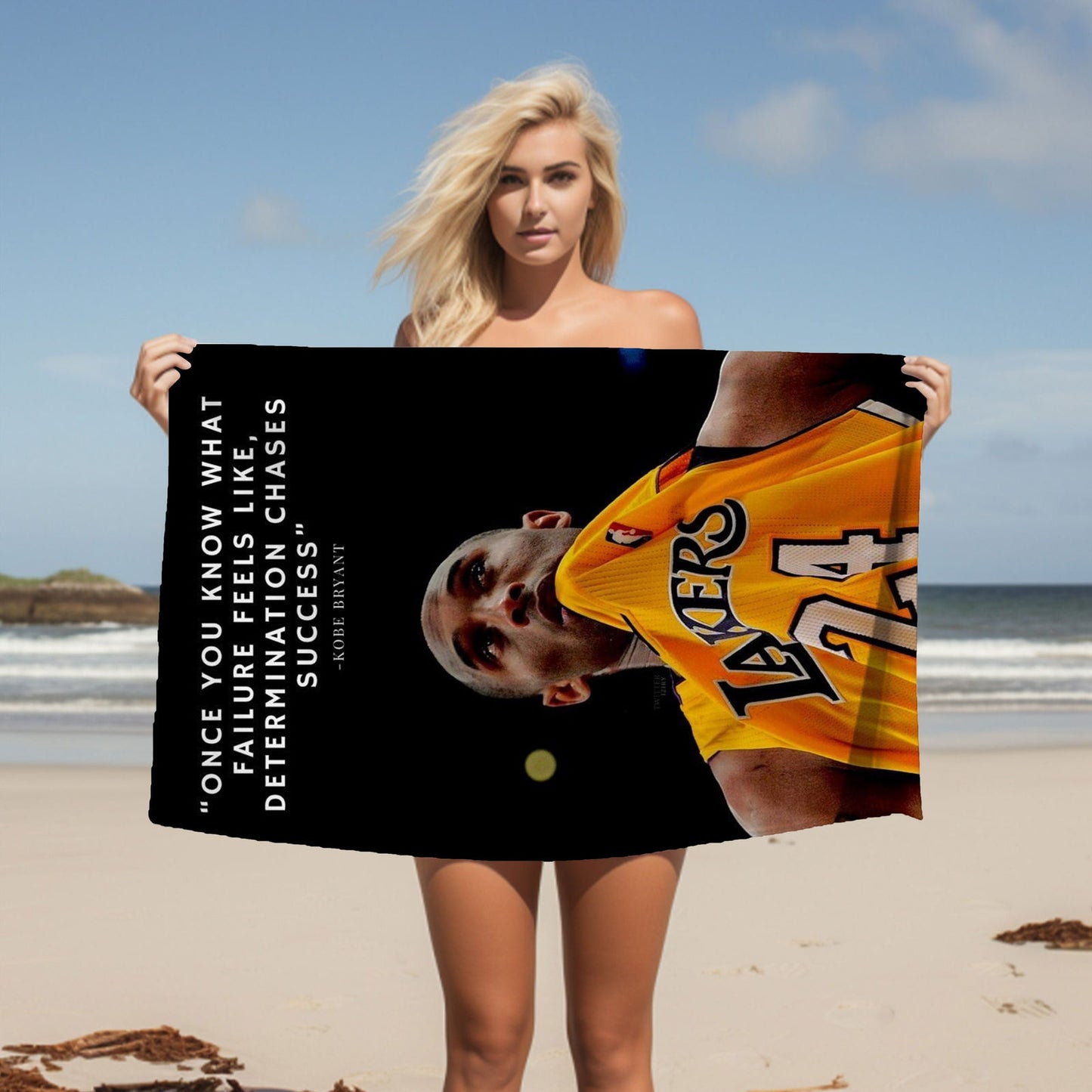 Kobe Beach Towel, Absorbent Beach Towel, Legendary Kobe Gift - Techy Treasures -