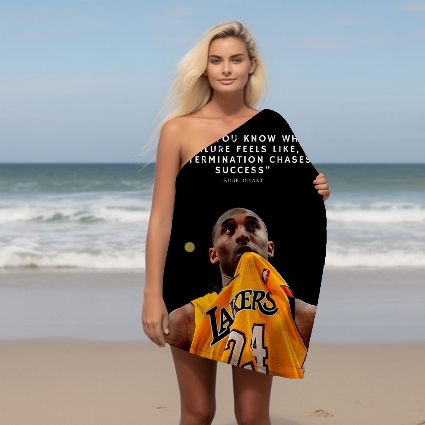 Kobe Beach Towel, Absorbent Beach Towel, Legendary Kobe Gift - Techy Treasures -