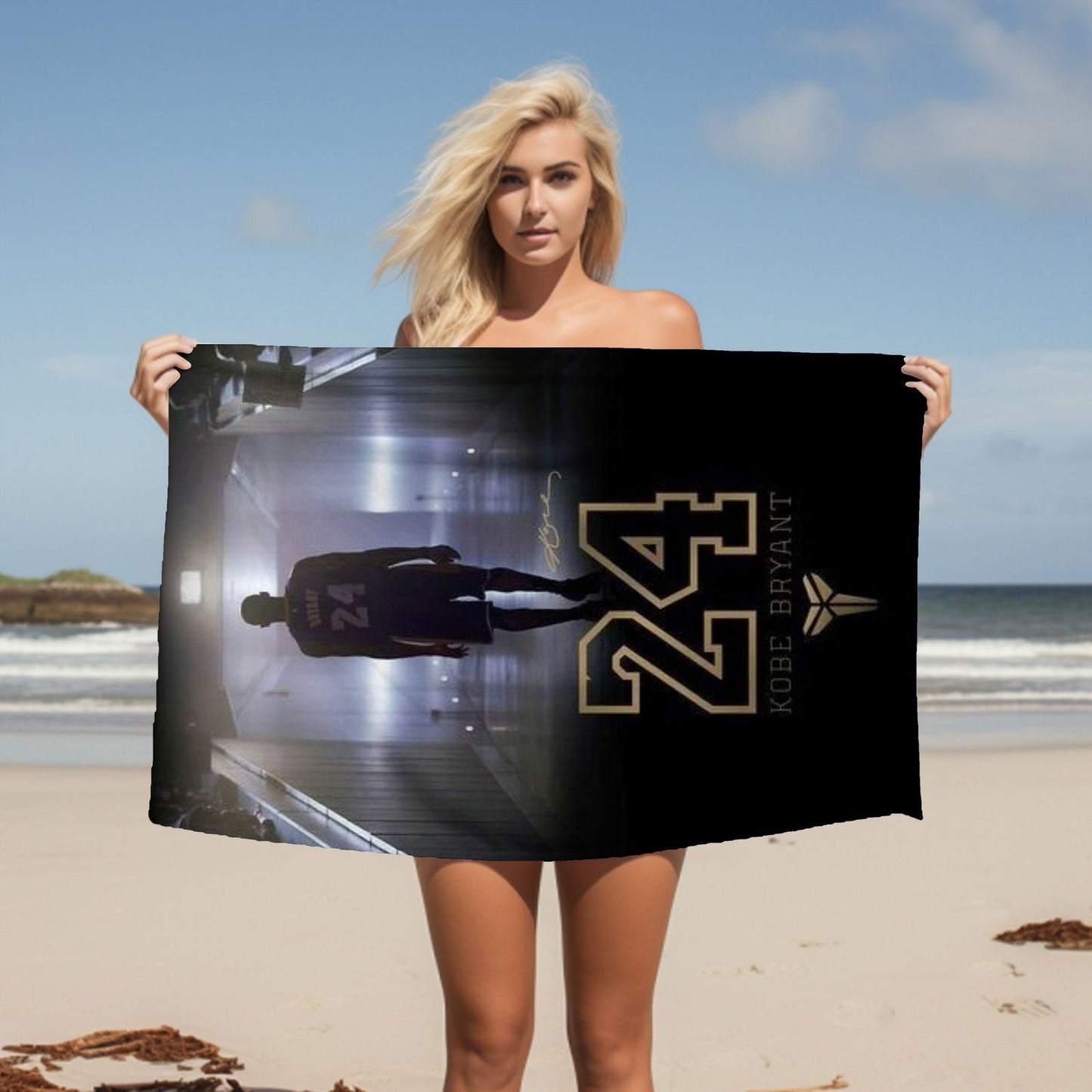 Kobe Beach Towel, Absorbent Beach Towel, Legendary Kobe Gift - Techy Treasures -