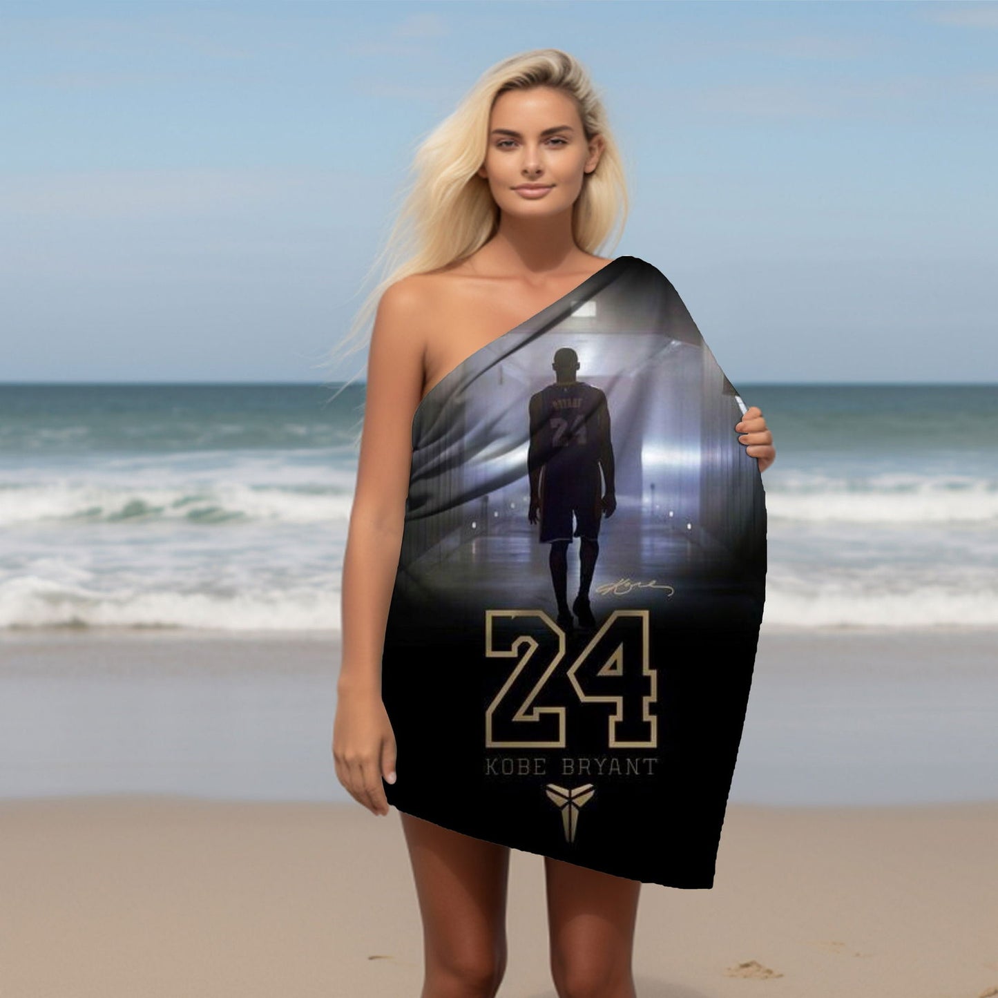 Kobe Beach Towel, Absorbent Beach Towel, Legendary Kobe Gift - Techy Treasures -