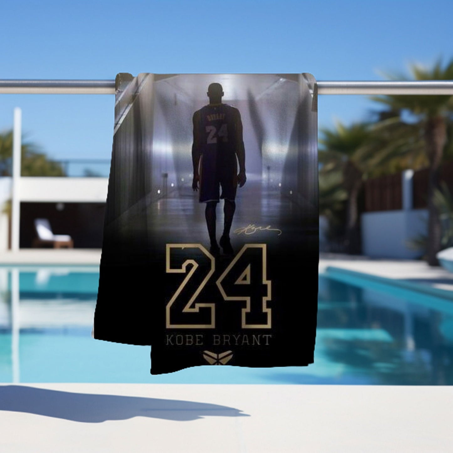 Kobe Bryant Beach Towel, Absorbent Beach Towel, Legendary Kobe Bryant, Fathers Day or Laker Fan Gift - Techy Treasures -