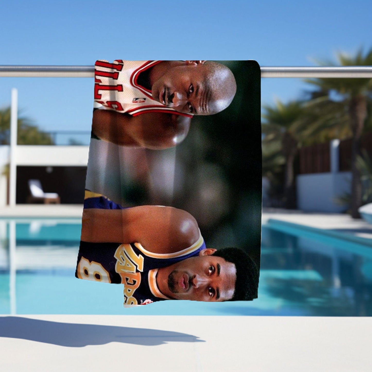 Kobe, Michael Beach Towel - Soft Quick Drying 30x60 One Sided Print - 360 GSM Polyester/Cotton - Perfect for Beach or Pool - Techy Treasures -