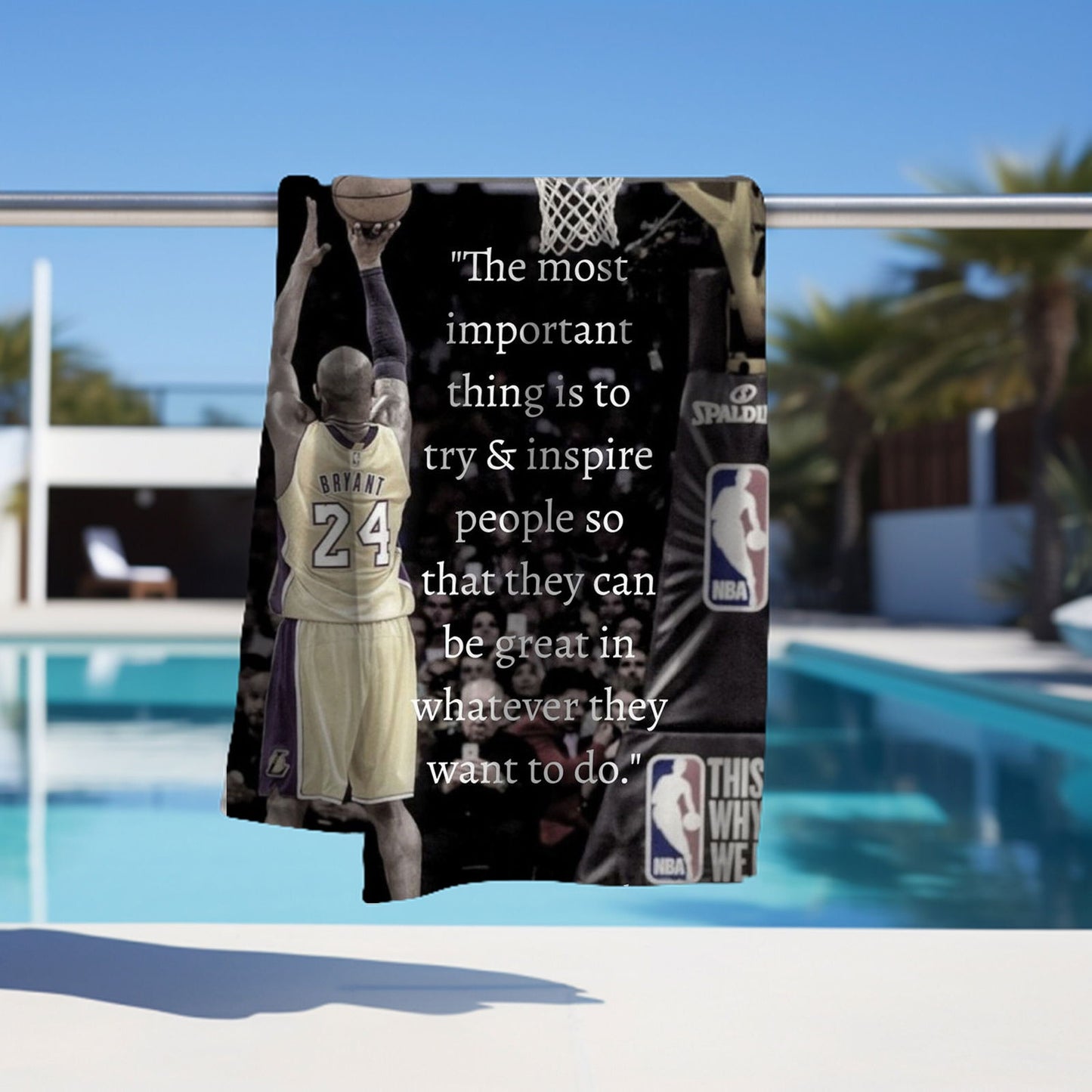 Kobe Quotes Towel, Absorbent Beach Towel, Legendary Kobe Custom Laker Fan Gift - Techy Treasures -