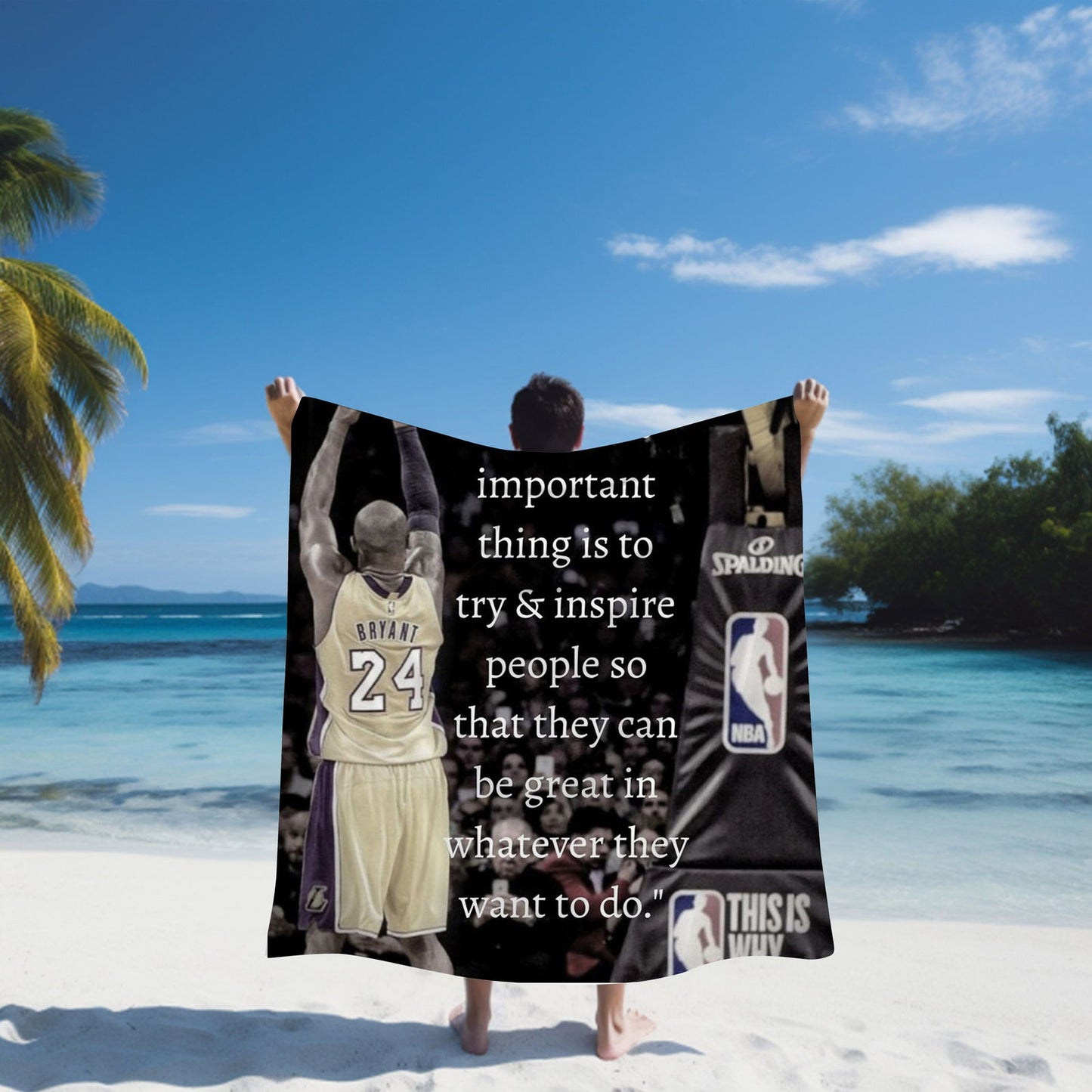 Kobe Quotes Towel, Absorbent Beach Towel, Legendary Kobe Custom Laker Fan Gift - Techy Treasures -
