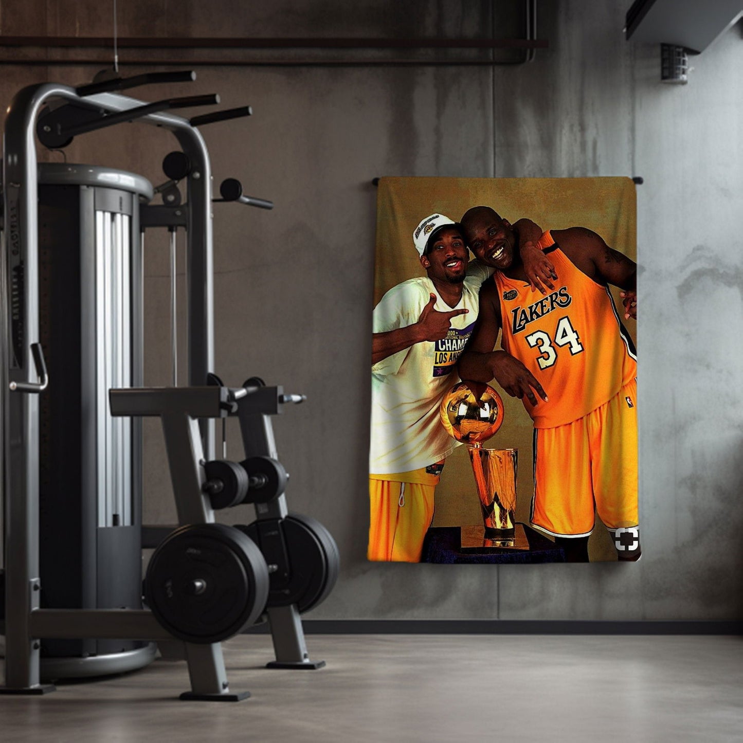 Kobe & Shaq Towel, Absorbent Beach Towel, Legendary Kobe Custom Laker Fan Gift - Techy Treasures -