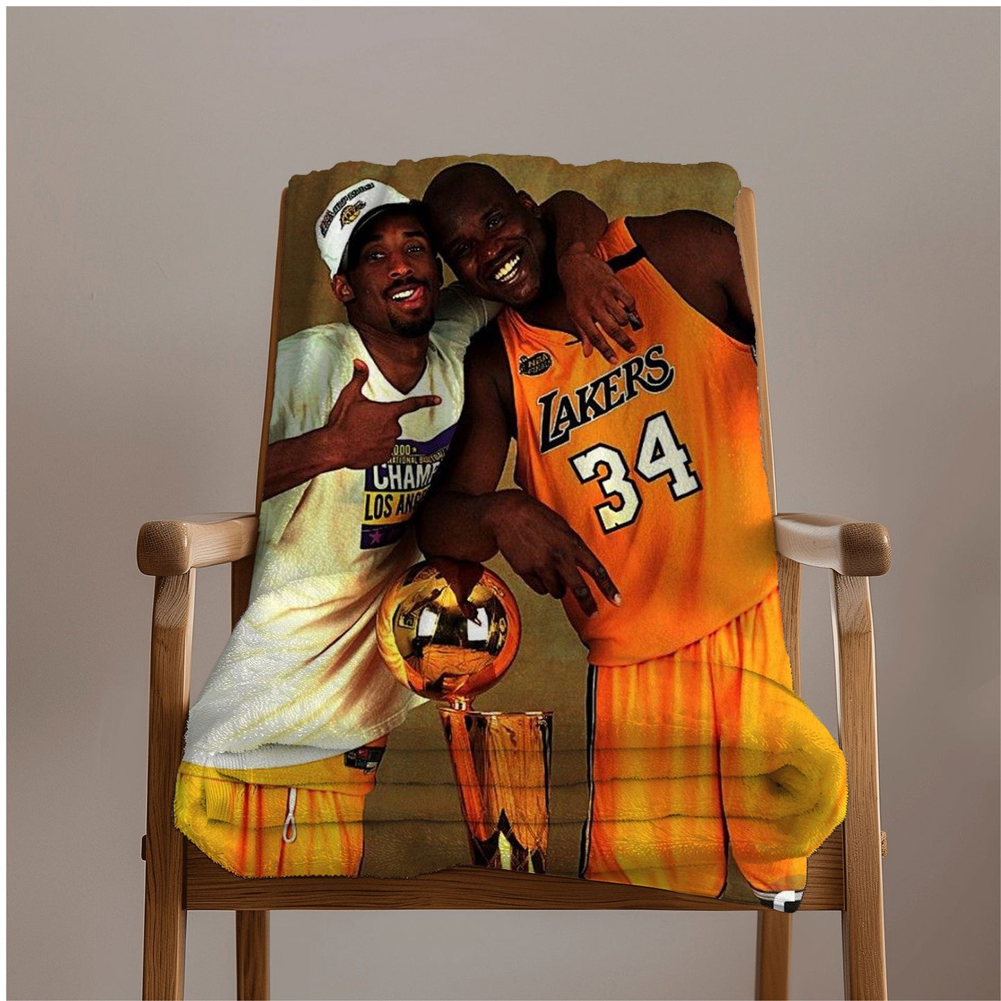 Kobe & Shaq Towel, Absorbent Beach Towel, Legendary Kobe Custom Laker Fan Gift - Techy Treasures -