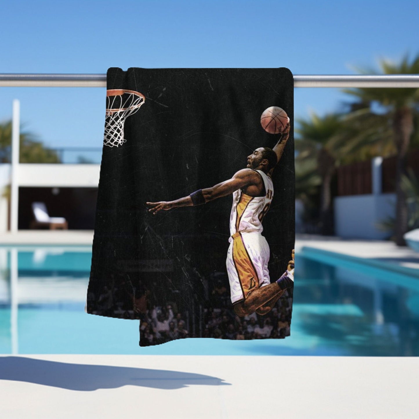 Kobe Towel, Absorbent Beach Towel, Laker Fan Gift - Techy Treasures -