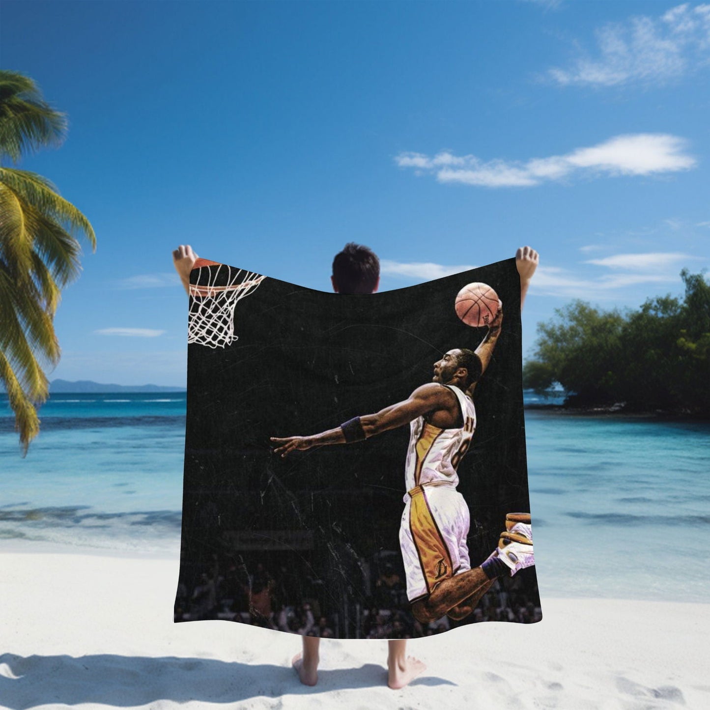 Kobe Towel, Absorbent Beach Towel, Laker Fan Gift - Techy Treasures -