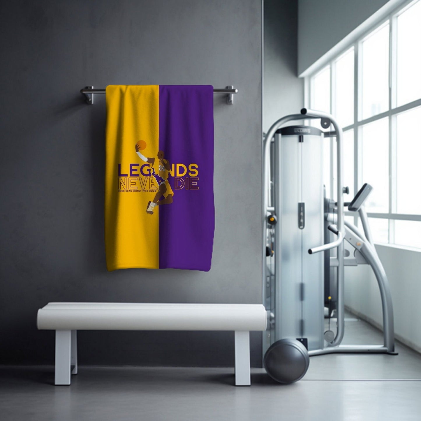 Kobe Towel, Absorbent Beach Towel, Laker Fan Gift - Techy Treasures -