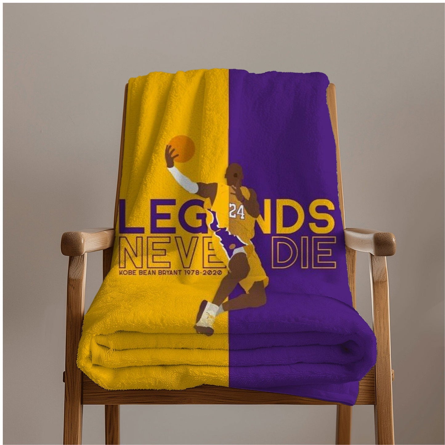 Kobe Towel, Absorbent Beach Towel, Laker Fan Gift - Techy Treasures -