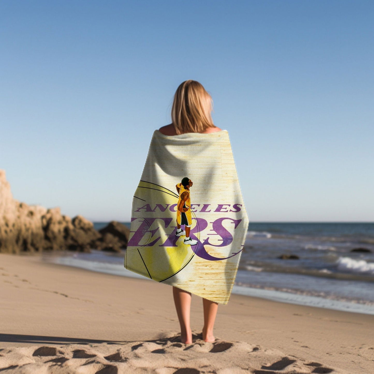 Kobe Towel, Absorbent Beach Towel, Laker Fan Gift - Techy Treasures -