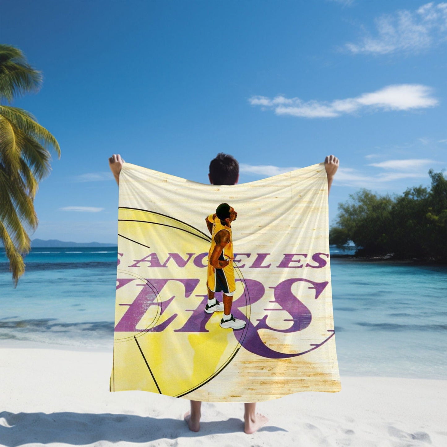 Kobe Towel, Absorbent Beach Towel, Laker Fan Gift - Techy Treasures -