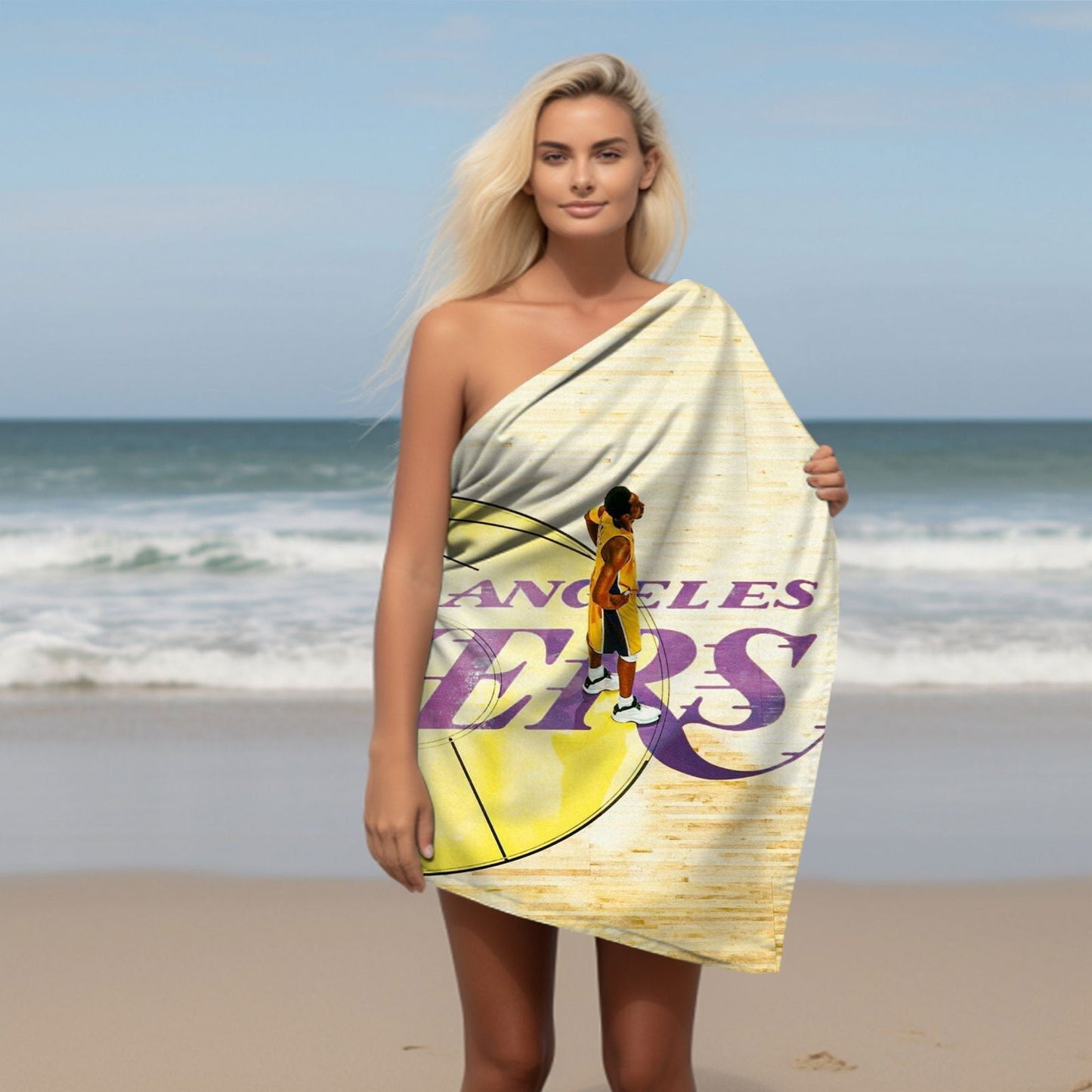 Kobe Towel, Absorbent Beach Towel, Laker Fan Gift - Techy Treasures -
