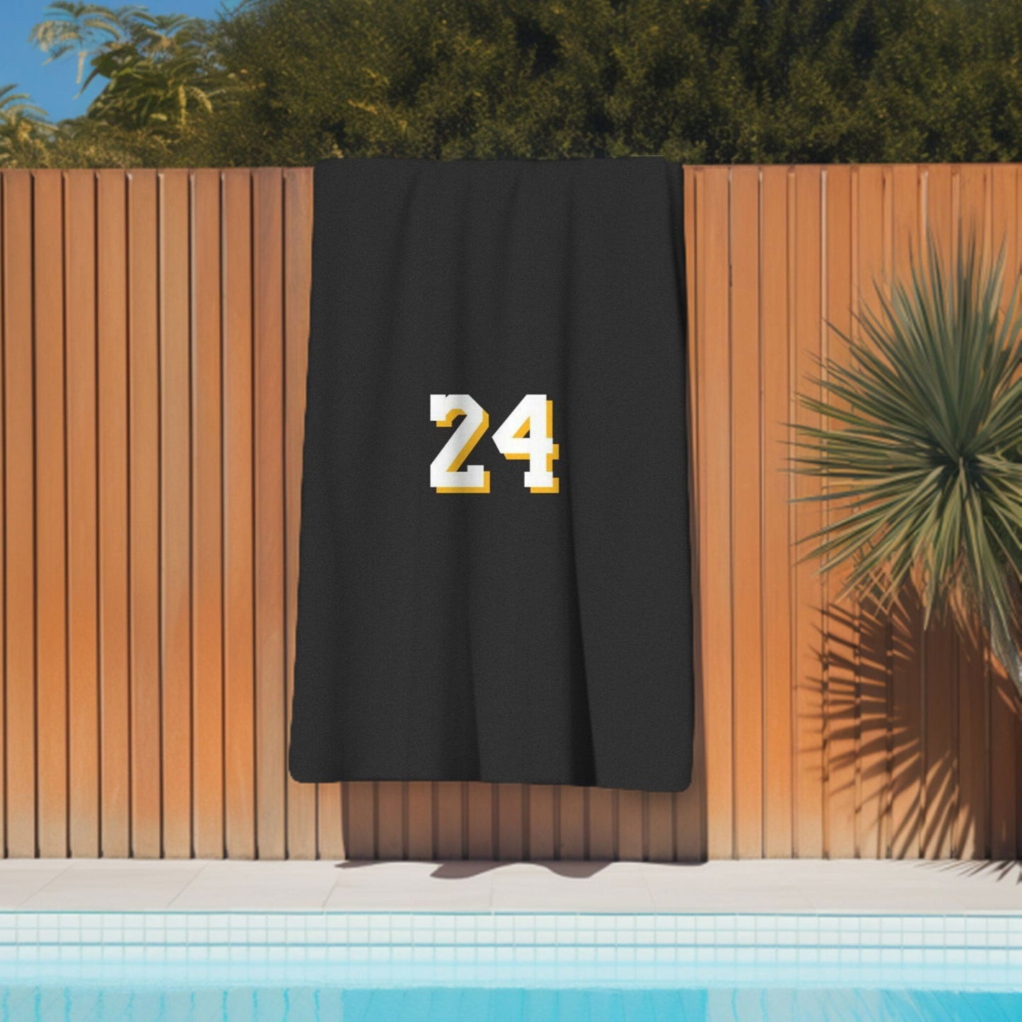 Kobe Towel, Absorbent Beach Towel, Laker Fan Gift - Techy Treasures -