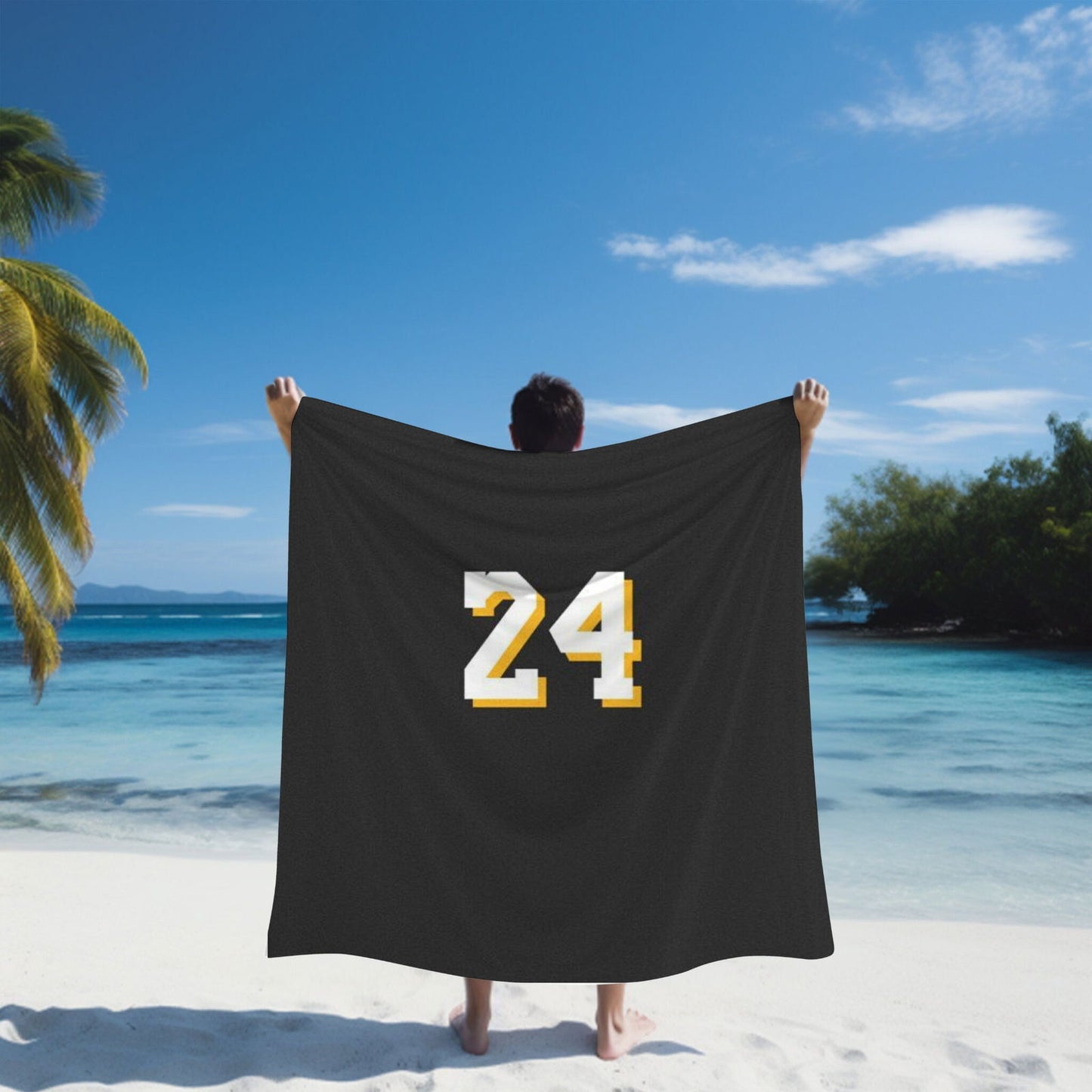 Kobe Towel, Absorbent Beach Towel, Laker Fan Gift - Techy Treasures -