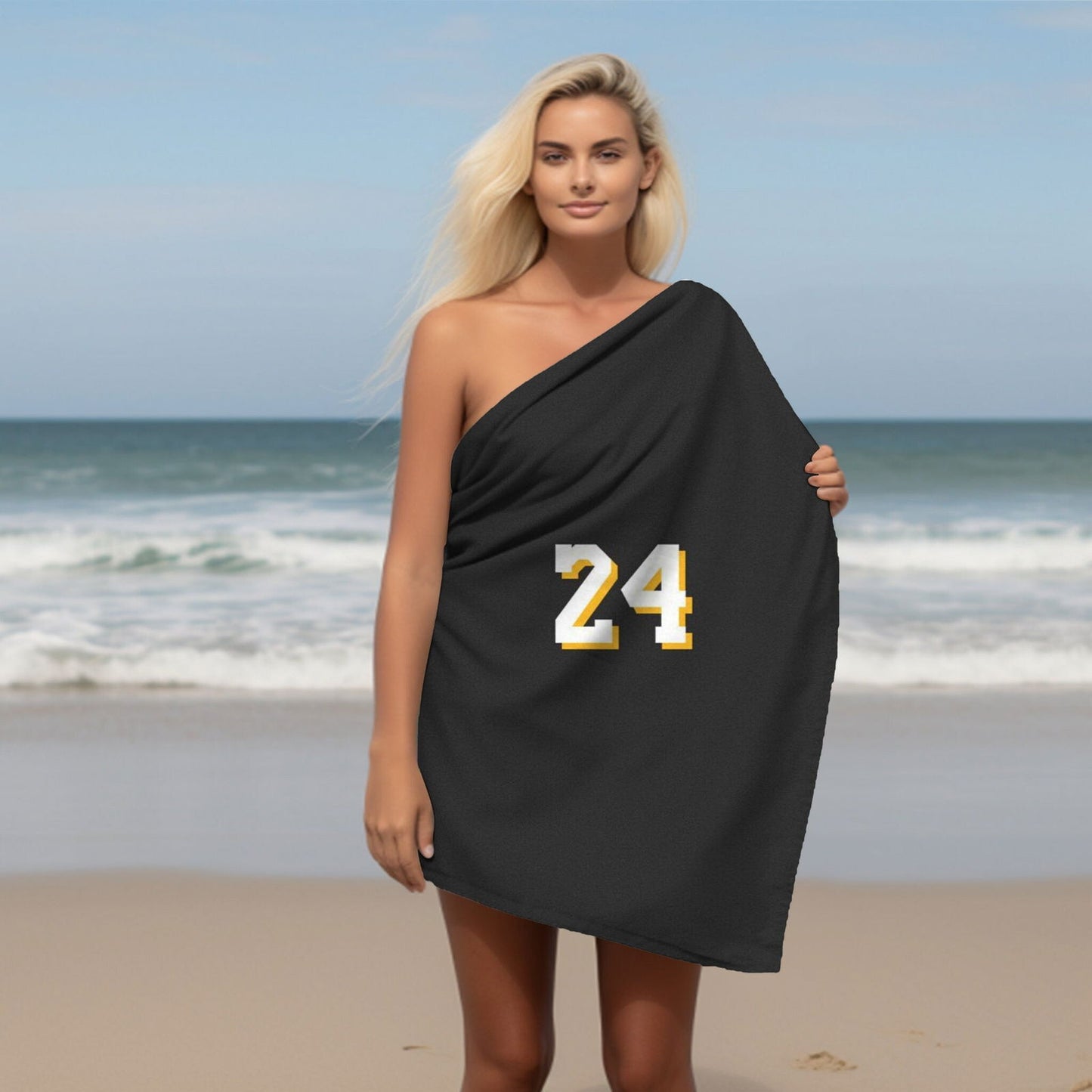 Kobe Towel, Absorbent Beach Towel, Laker Fan Gift - Techy Treasures -