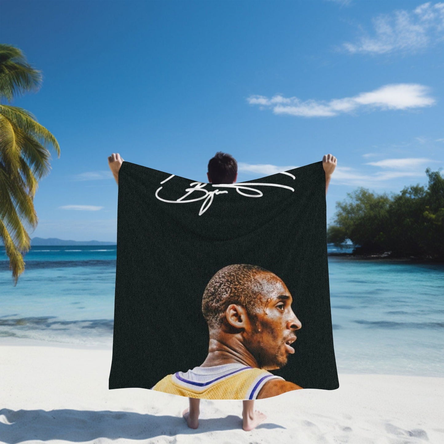 Kobe Towel, Absorbent Beach Towel, Laker Fan Gift - Techy Treasures -