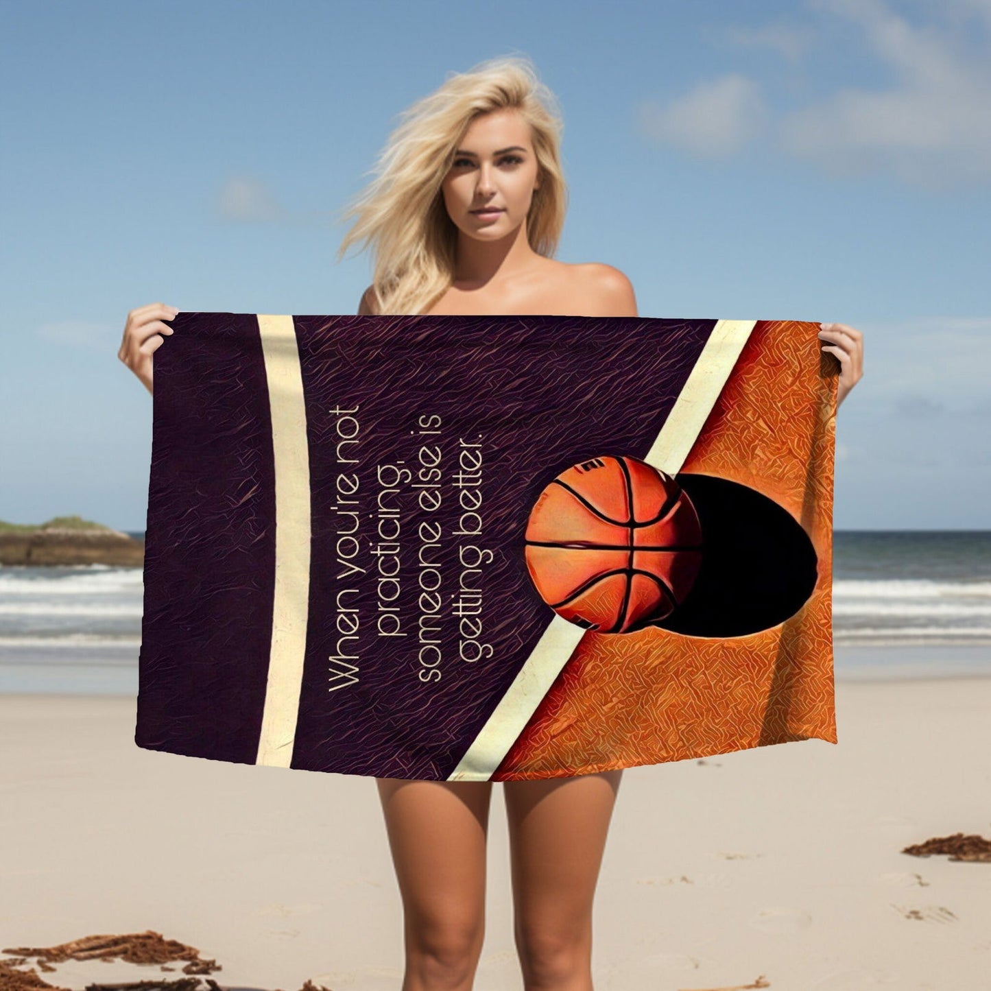 Kobe Towel, Absorbent Beach Towel, Laker Fan Gift - Techy Treasures -