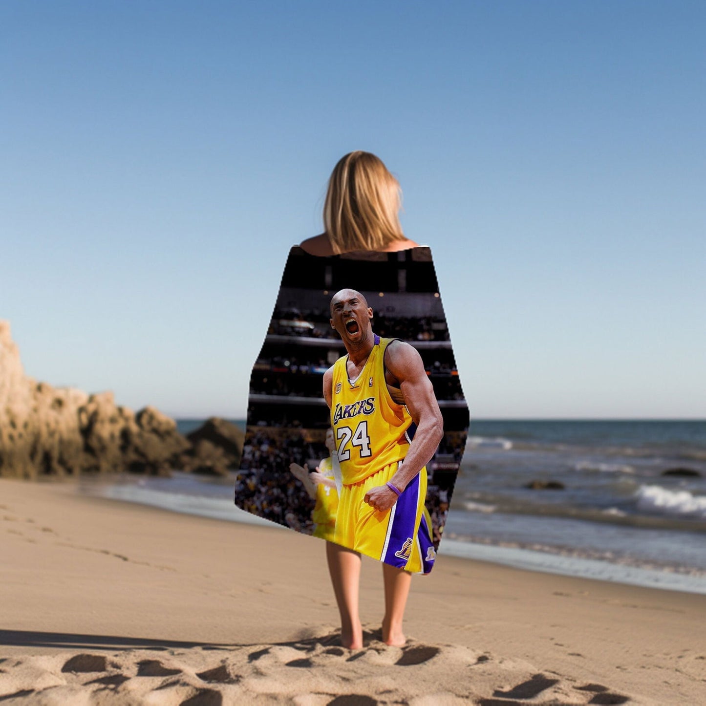 Kobe Towel, Absorbent Beach Towel, Laker Fan Gift - Techy Treasures -