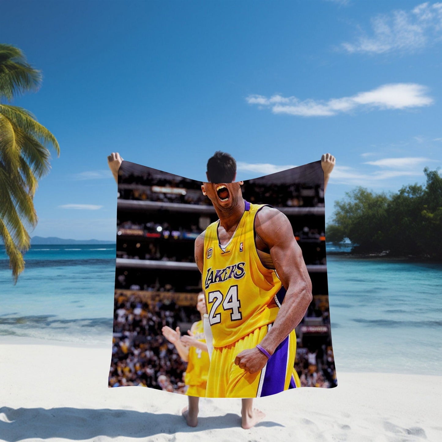 Kobe Towel, Absorbent Beach Towel, Laker Fan Gift - Techy Treasures -