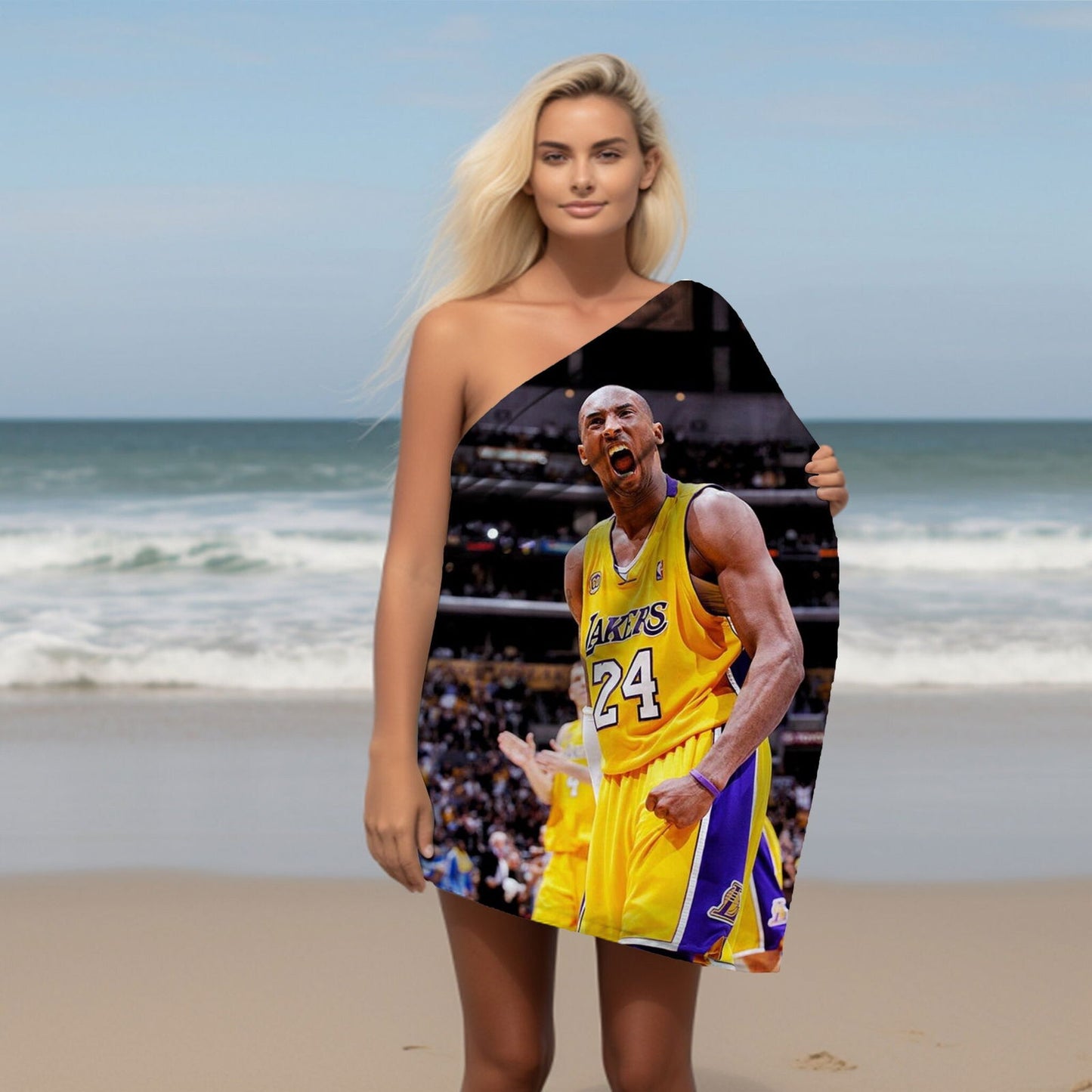 Kobe Towel, Absorbent Beach Towel, Laker Fan Gift - Techy Treasures -