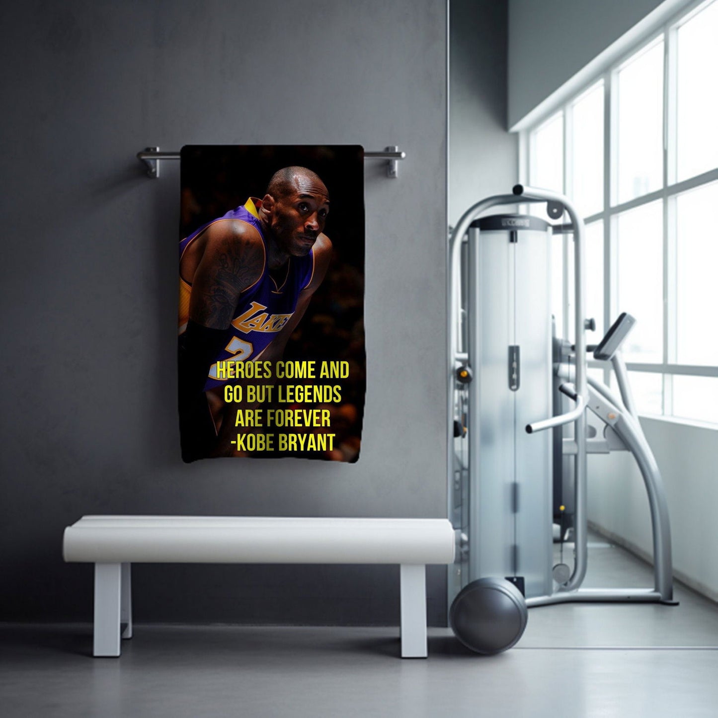 Kobe Towel, Absorbent Beach Towel, Laker Fan Gift - Techy Treasures -
