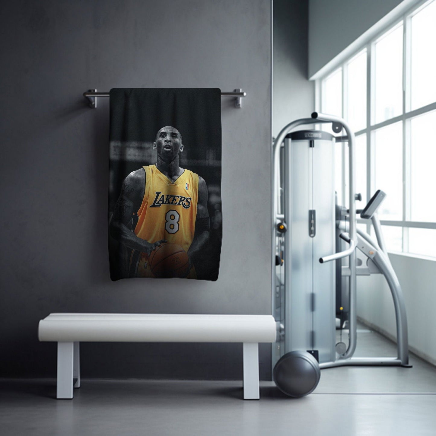 Kobe Towel, Absorbent Beach Towel, Laker Fan Gift - Techy Treasures -