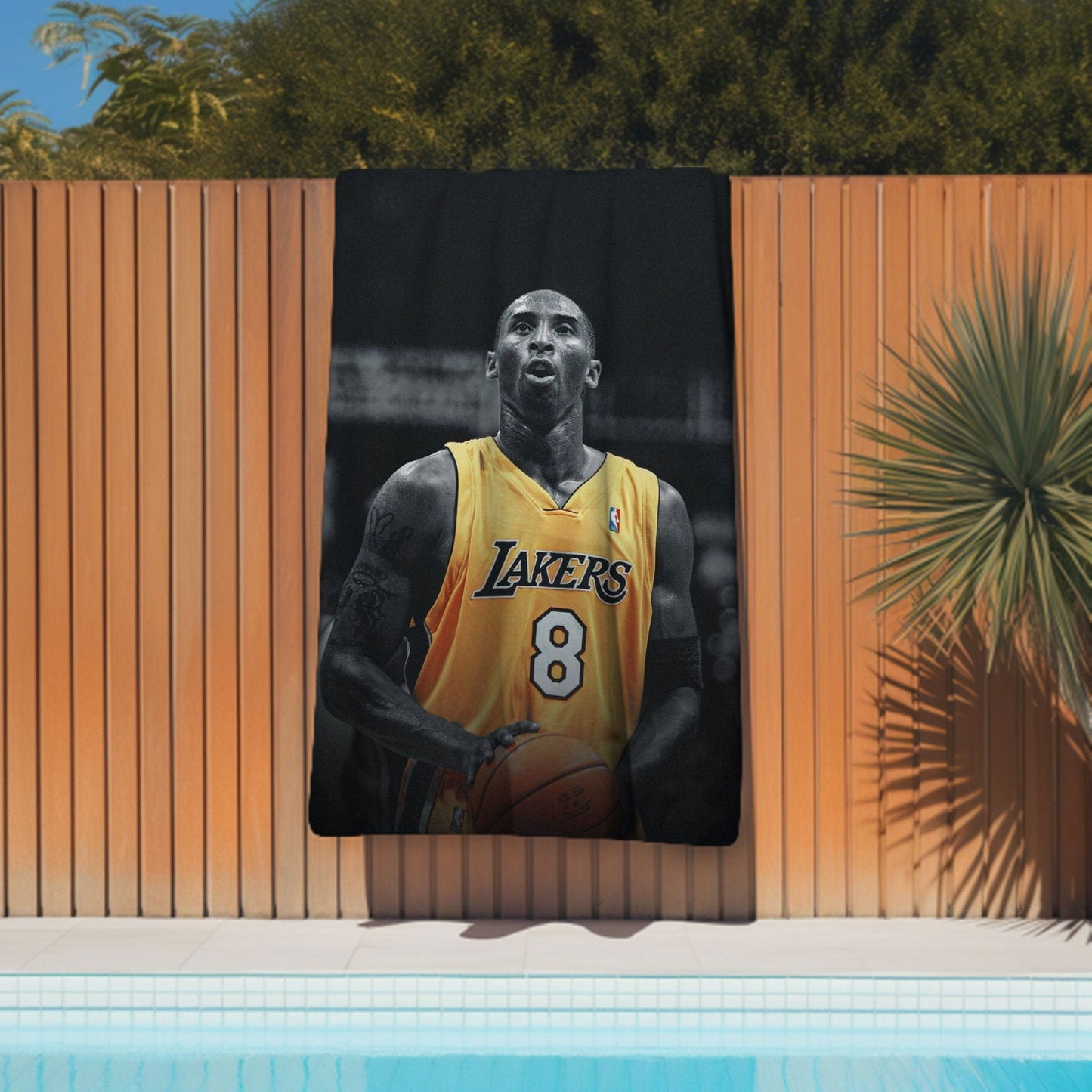 Kobe Towel, Absorbent Beach Towel, Laker Fan Gift - Techy Treasures -