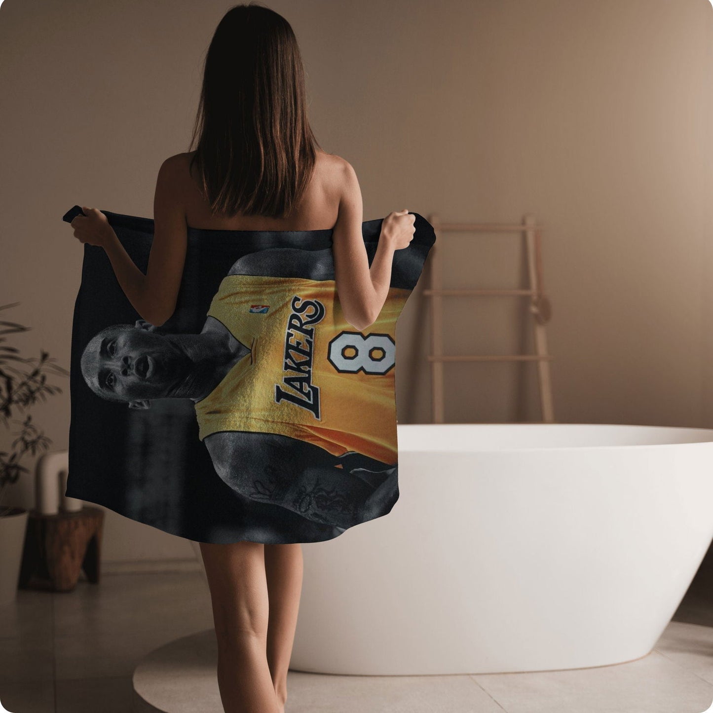 Kobe Towel, Absorbent Beach Towel, Laker Fan Gift - Techy Treasures -