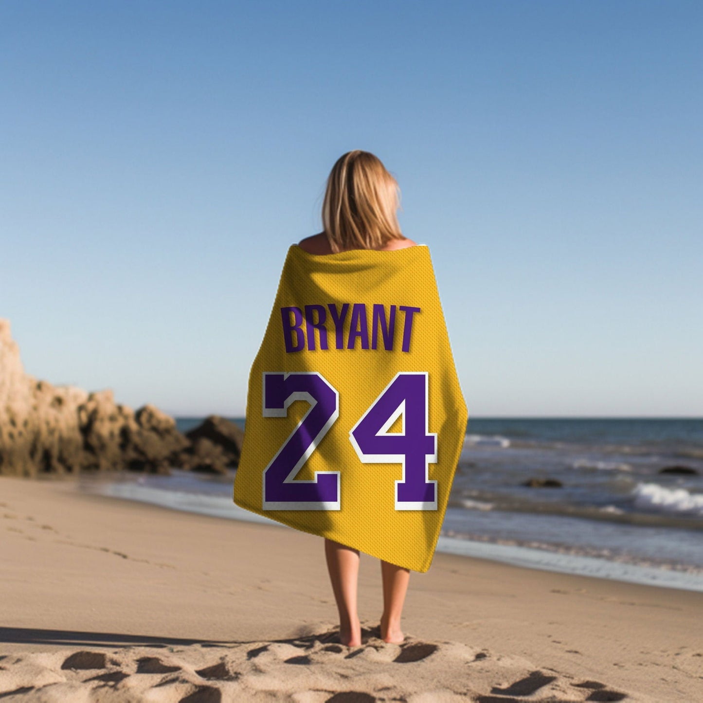 Kobe Towel, Absorbent Beach Towel, Laker Fan Gift - Techy Treasures -