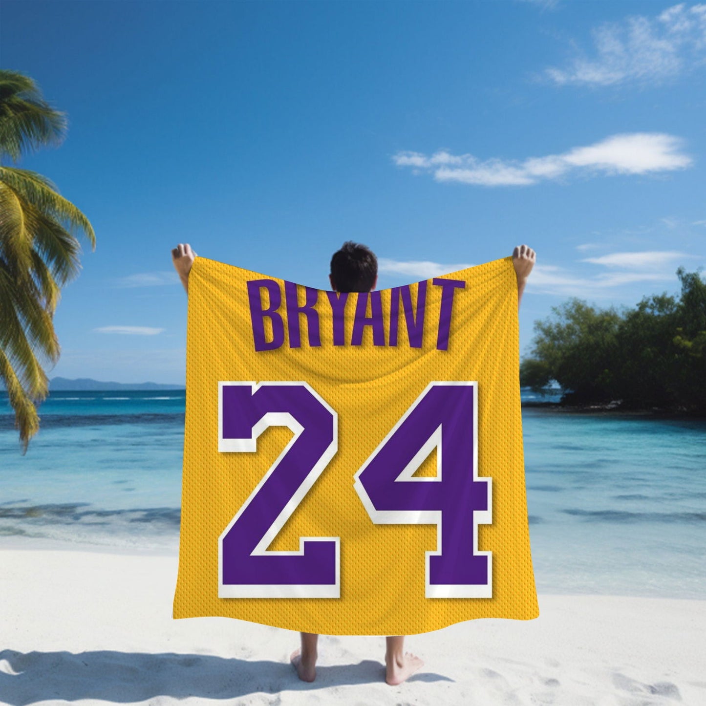 Kobe Towel, Absorbent Beach Towel, Laker Fan Gift - Techy Treasures -