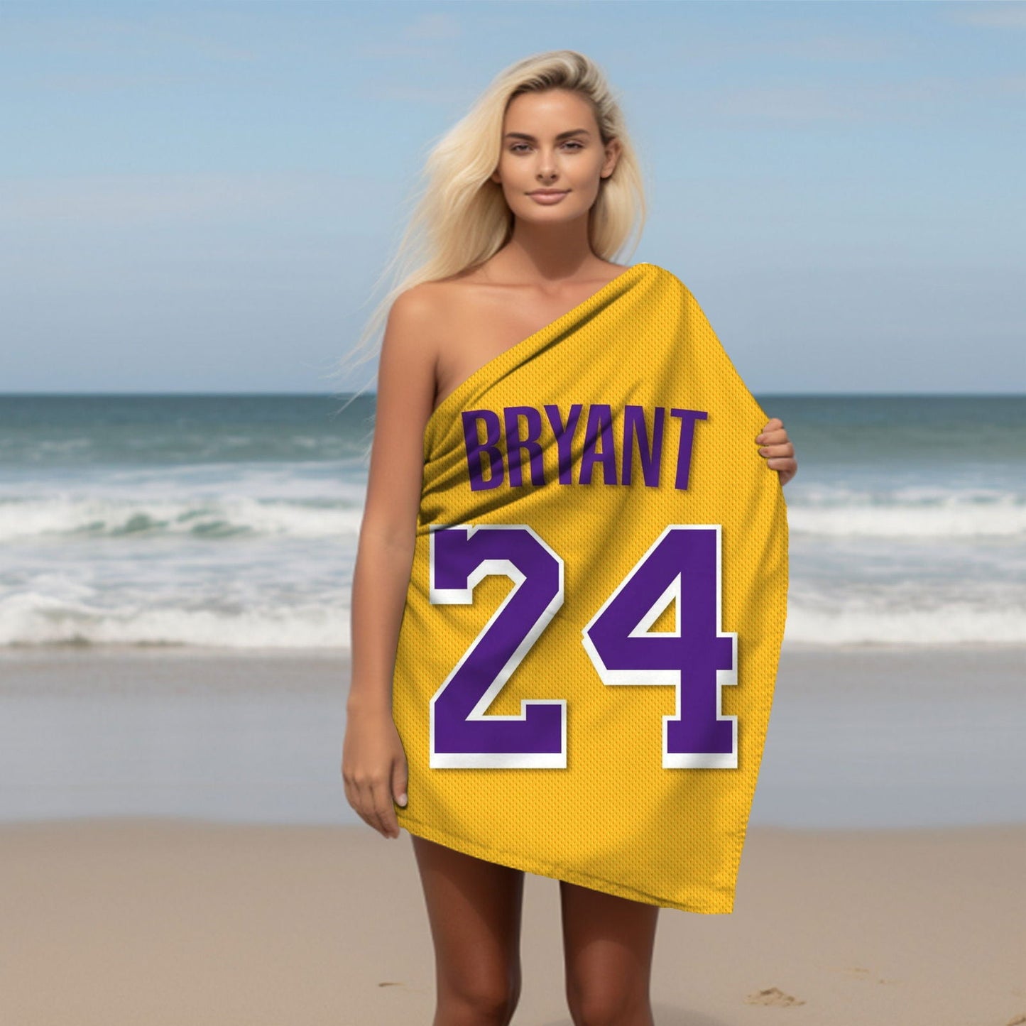 Kobe Towel, Absorbent Beach Towel, Laker Fan Gift - Techy Treasures -