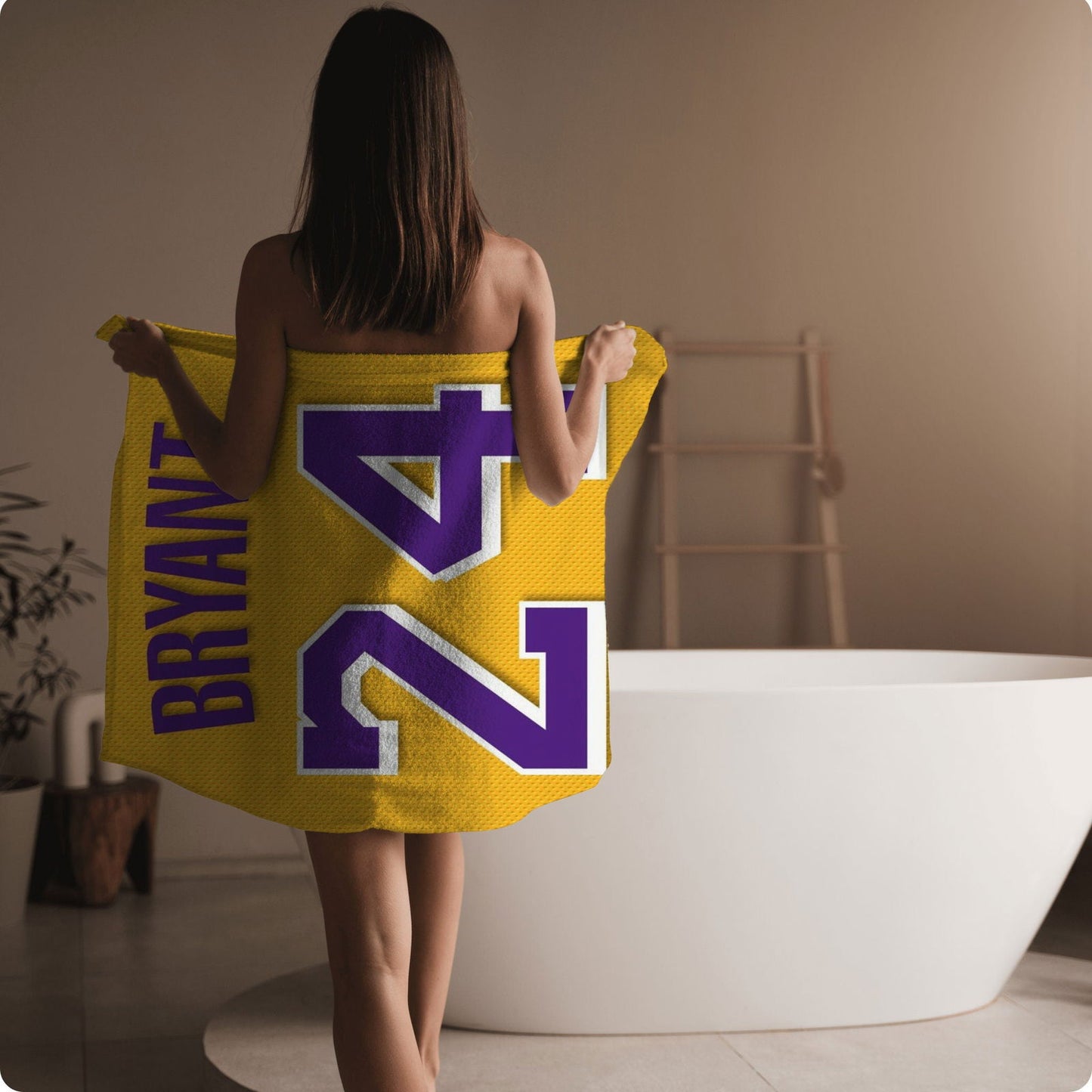 Kobe Towel, Absorbent Beach Towel, Laker Fan Gift - Techy Treasures -
