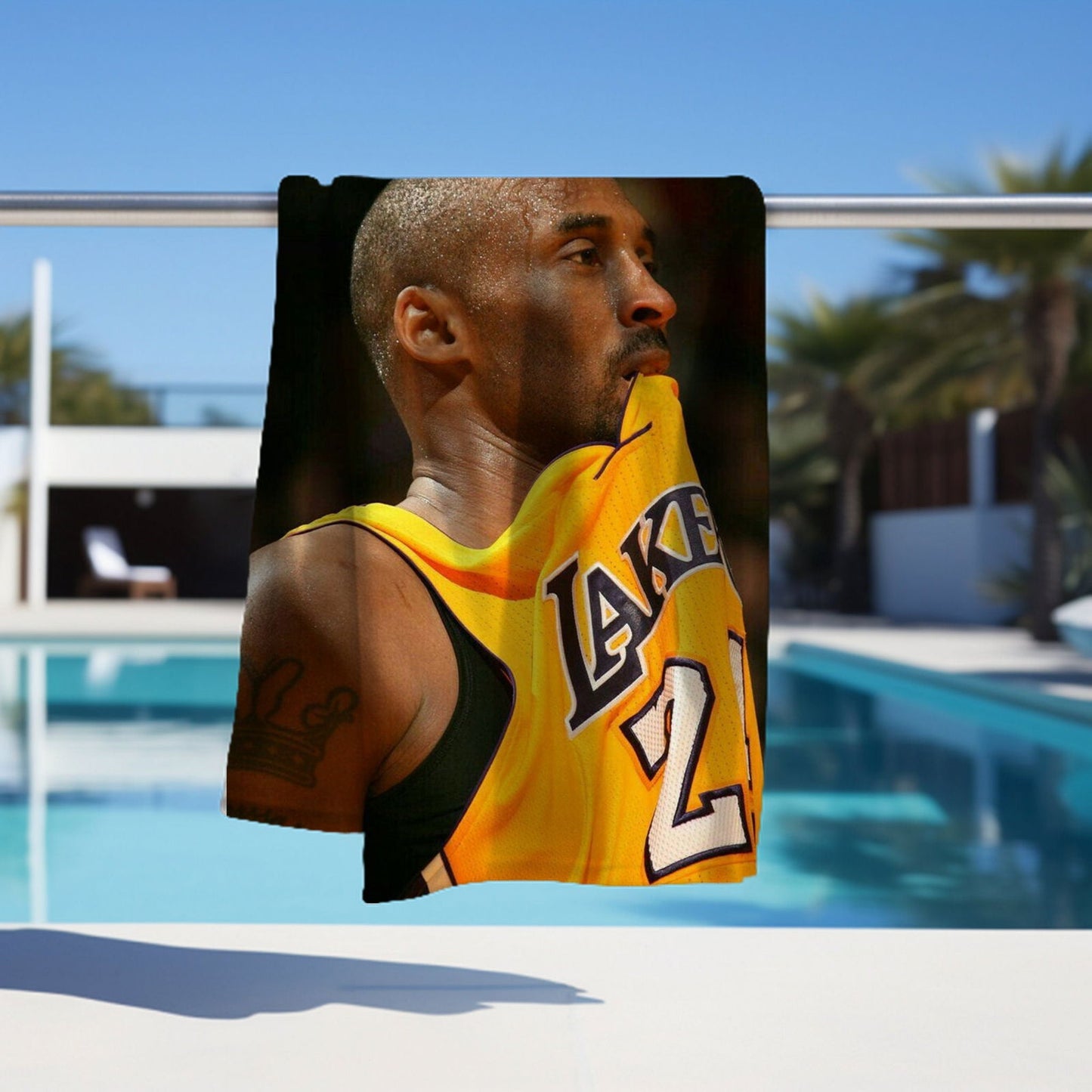 Kobe Towel, Absorbent Beach Towel, Laker Fan Gift - Techy Treasures -