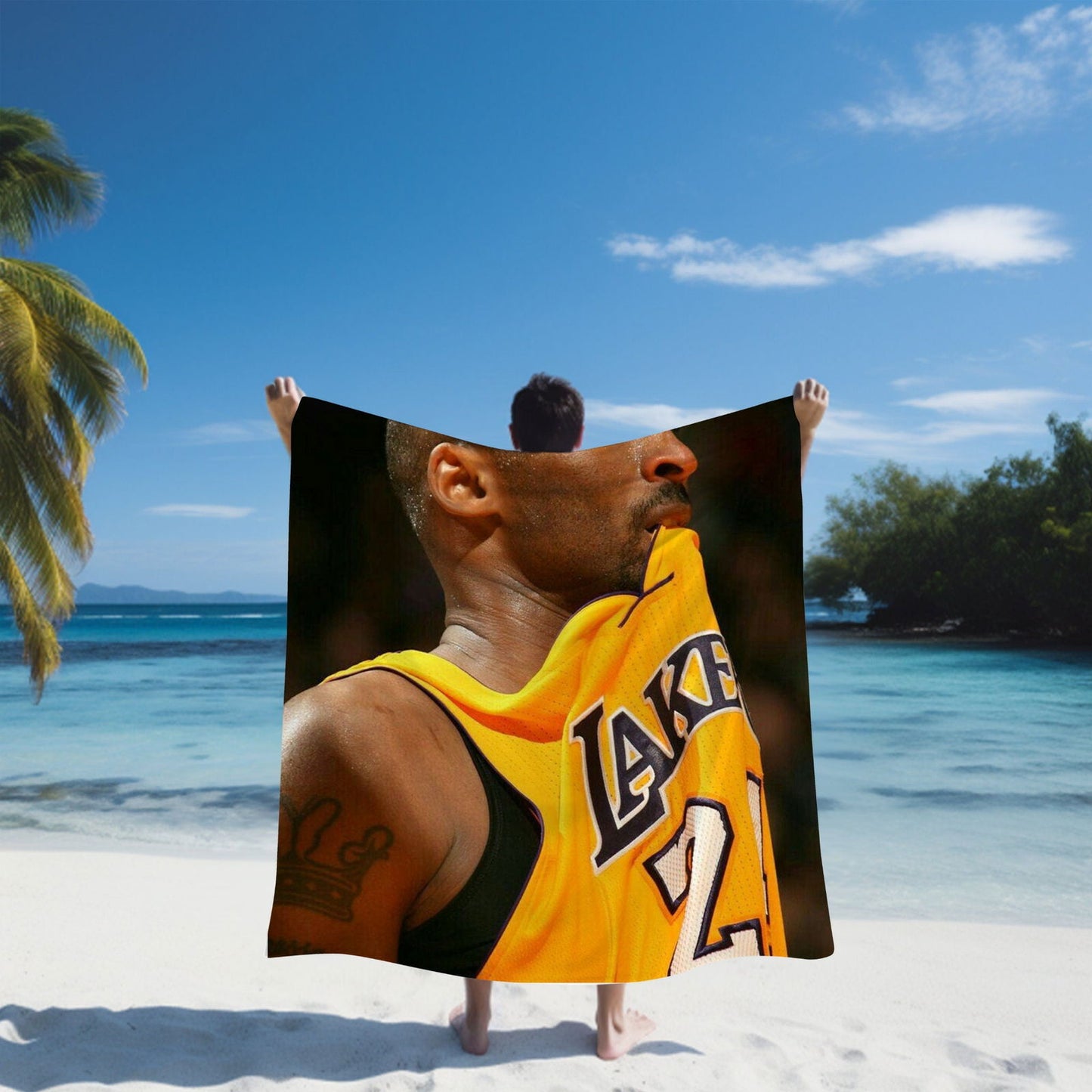 Kobe Towel, Absorbent Beach Towel, Laker Fan Gift - Techy Treasures -