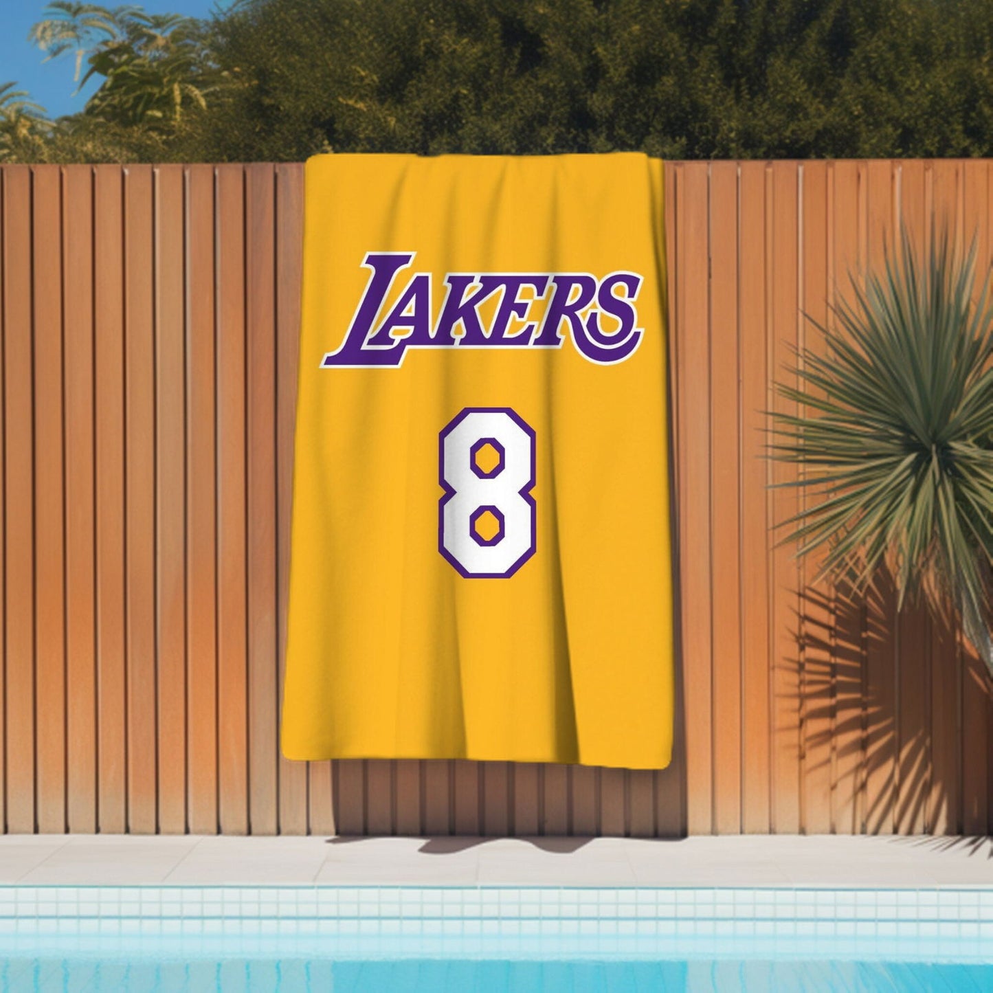 Kobe Towel, Absorbent Beach Towel, Laker Fan Gift - Techy Treasures -