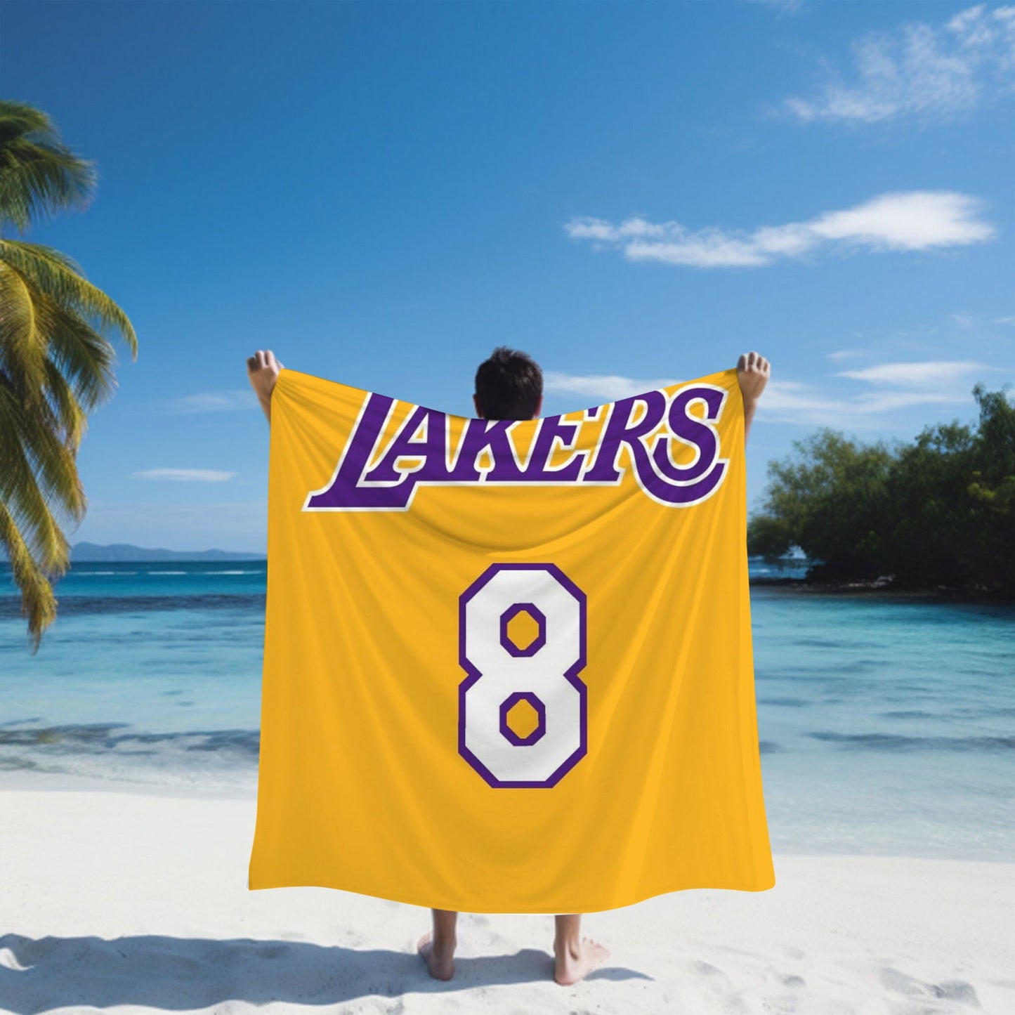 Kobe Towel, Absorbent Beach Towel, Laker Fan Gift - Techy Treasures -