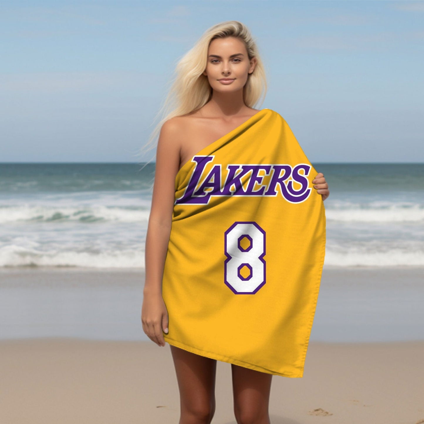 Kobe Towel, Absorbent Beach Towel, Laker Fan Gift - Techy Treasures -