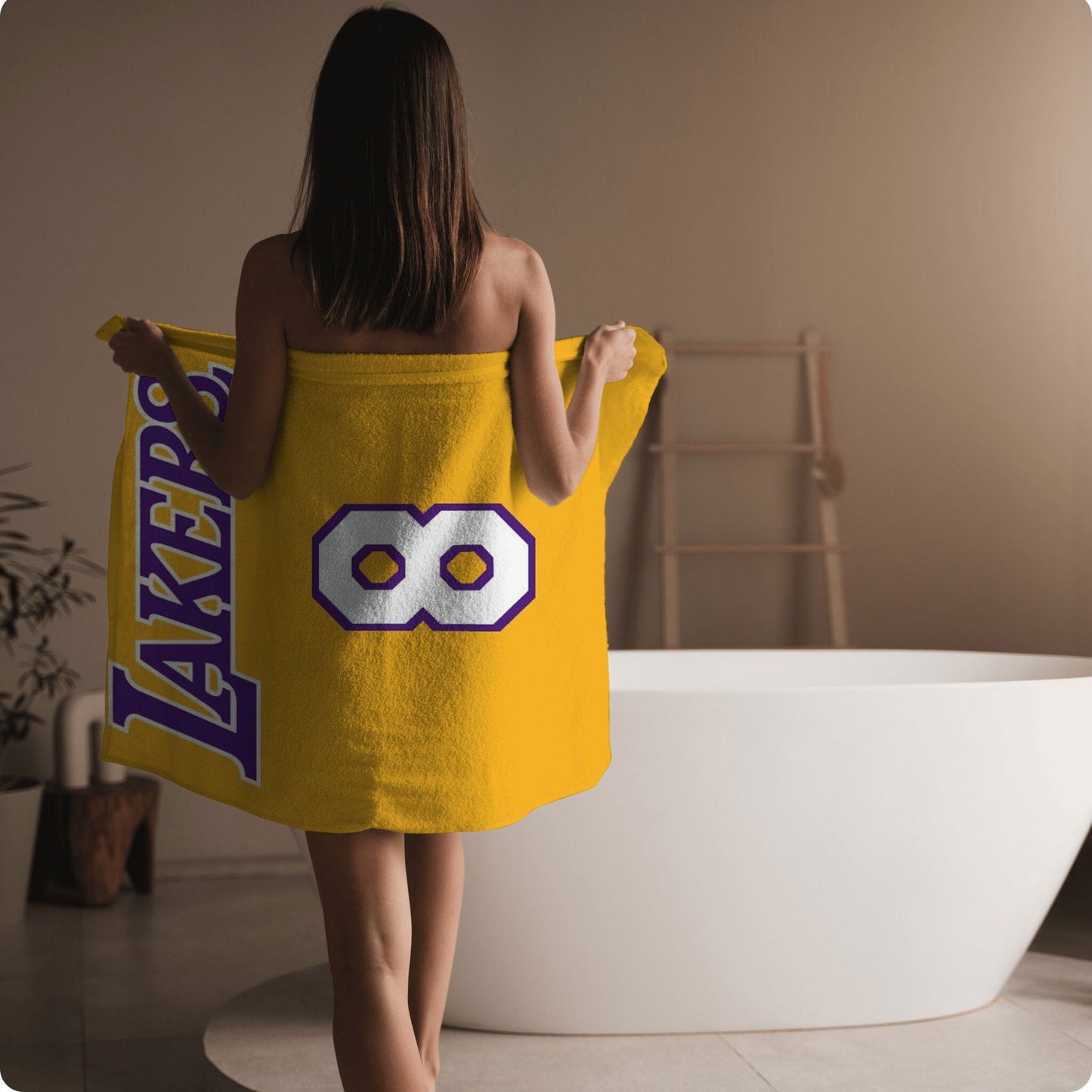 Kobe Towel, Absorbent Beach Towel, Laker Fan Gift - Techy Treasures -